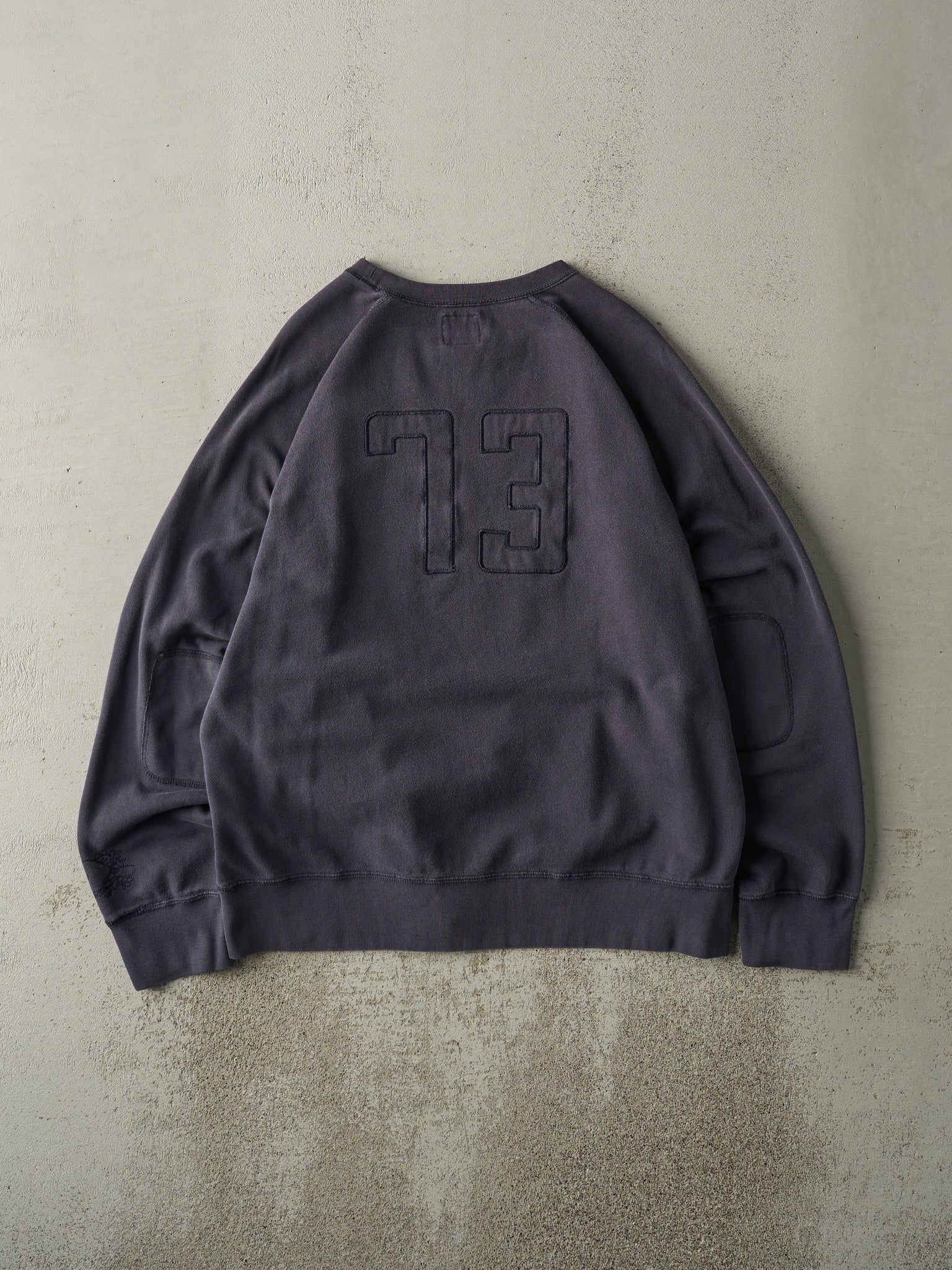 Vintage Y2K Navy Blue Roots Embroidered Boxy Crewneck (L)