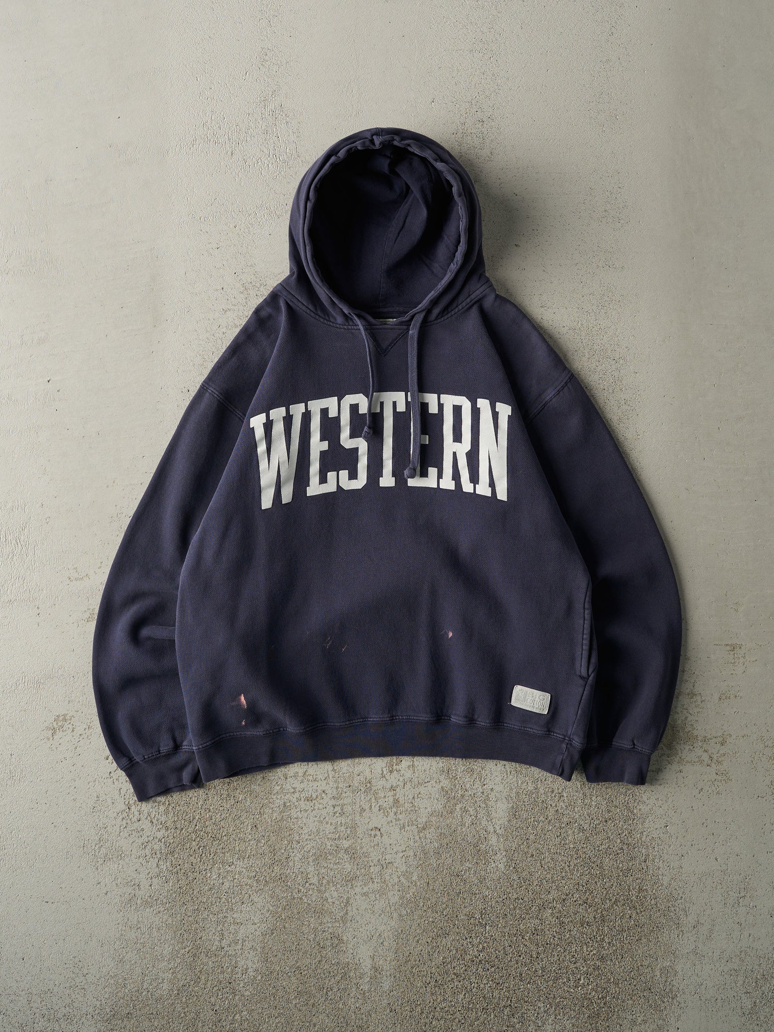 Vintage Y2K Navy Blue Western Hoodie (M)