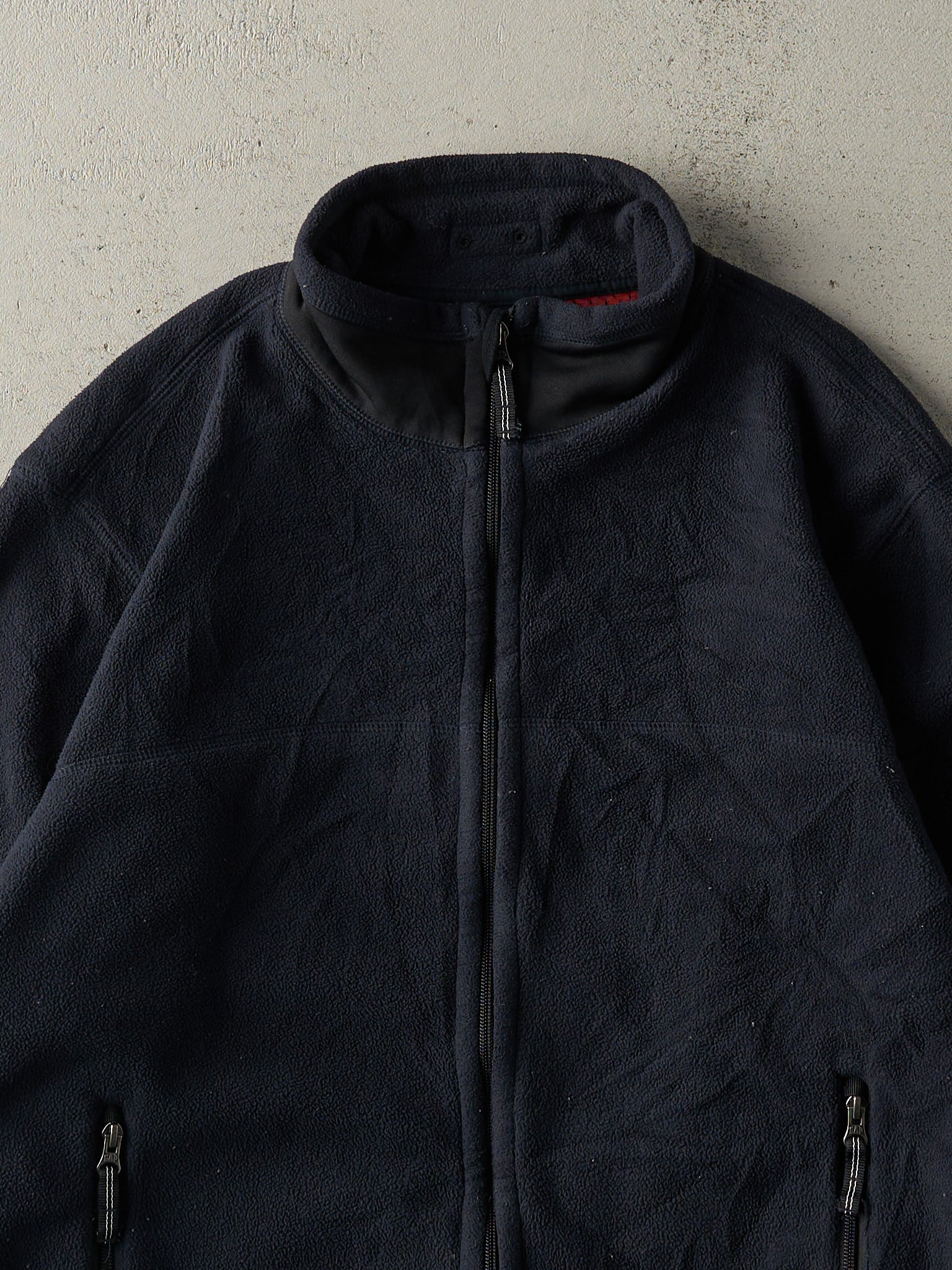 Vintage Y2K Navy Blue Gap Zip Up Fleece (XL)