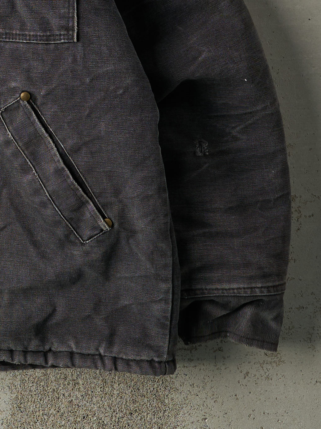 Vintage 90s Faded Black Work Jacket (M/L)