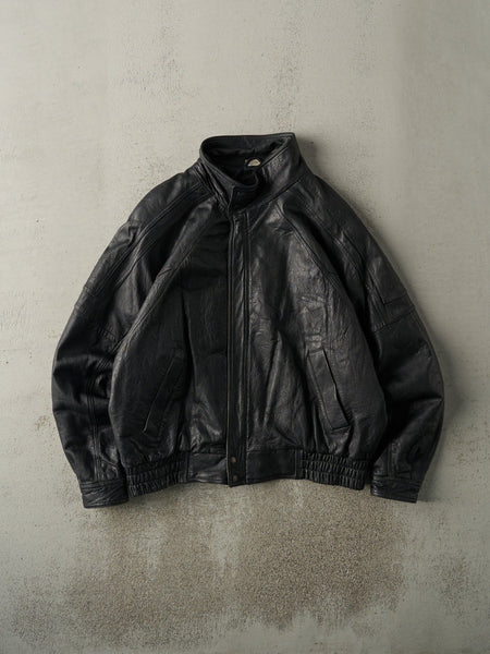 Vintage 90s Black Saxony Leather Jacket (L/XL) – Rebalance Vintage