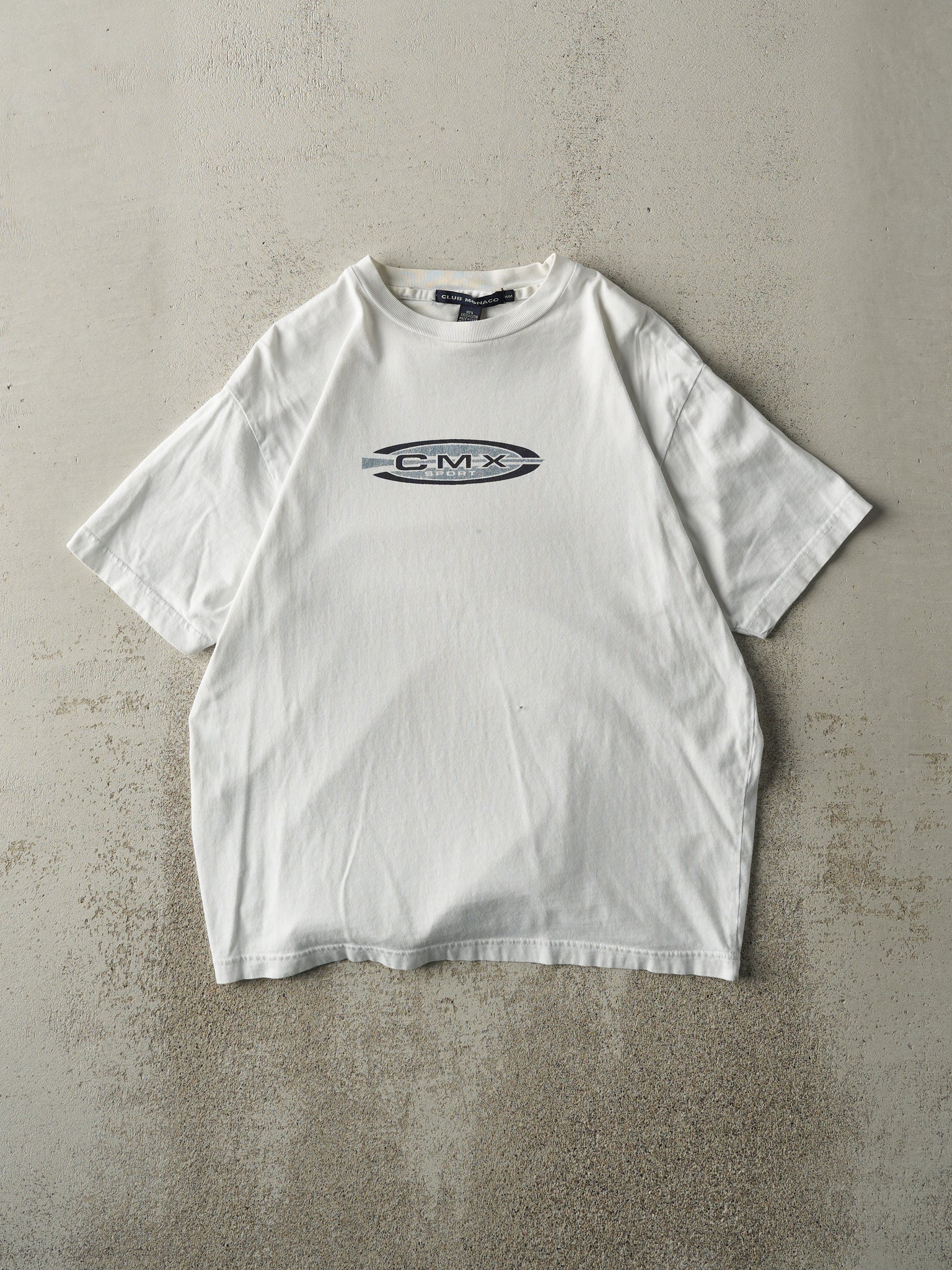 Vintage Y2K White Club Monaco Sport CMX Tee (M)