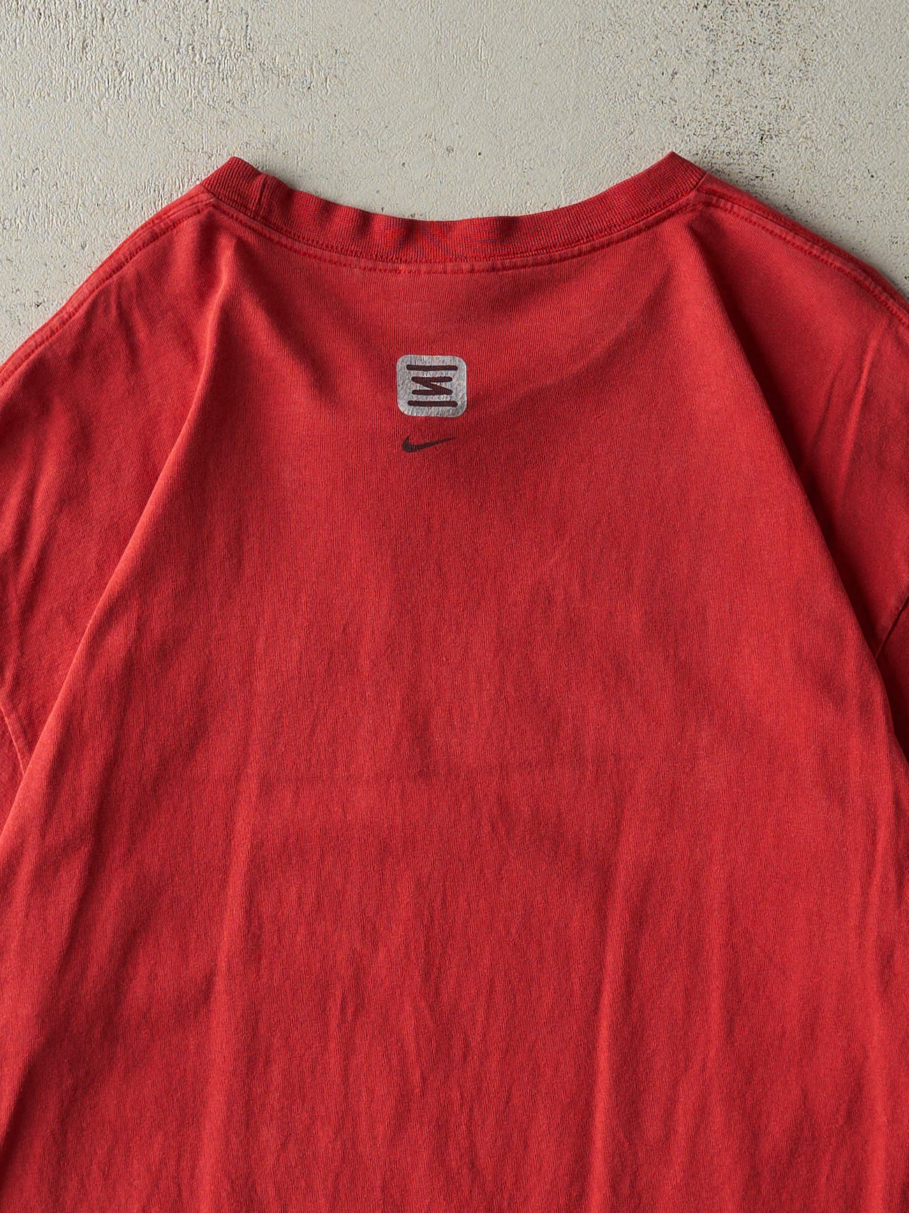 Vintage Y2K Red Nike Logo Tee (L)