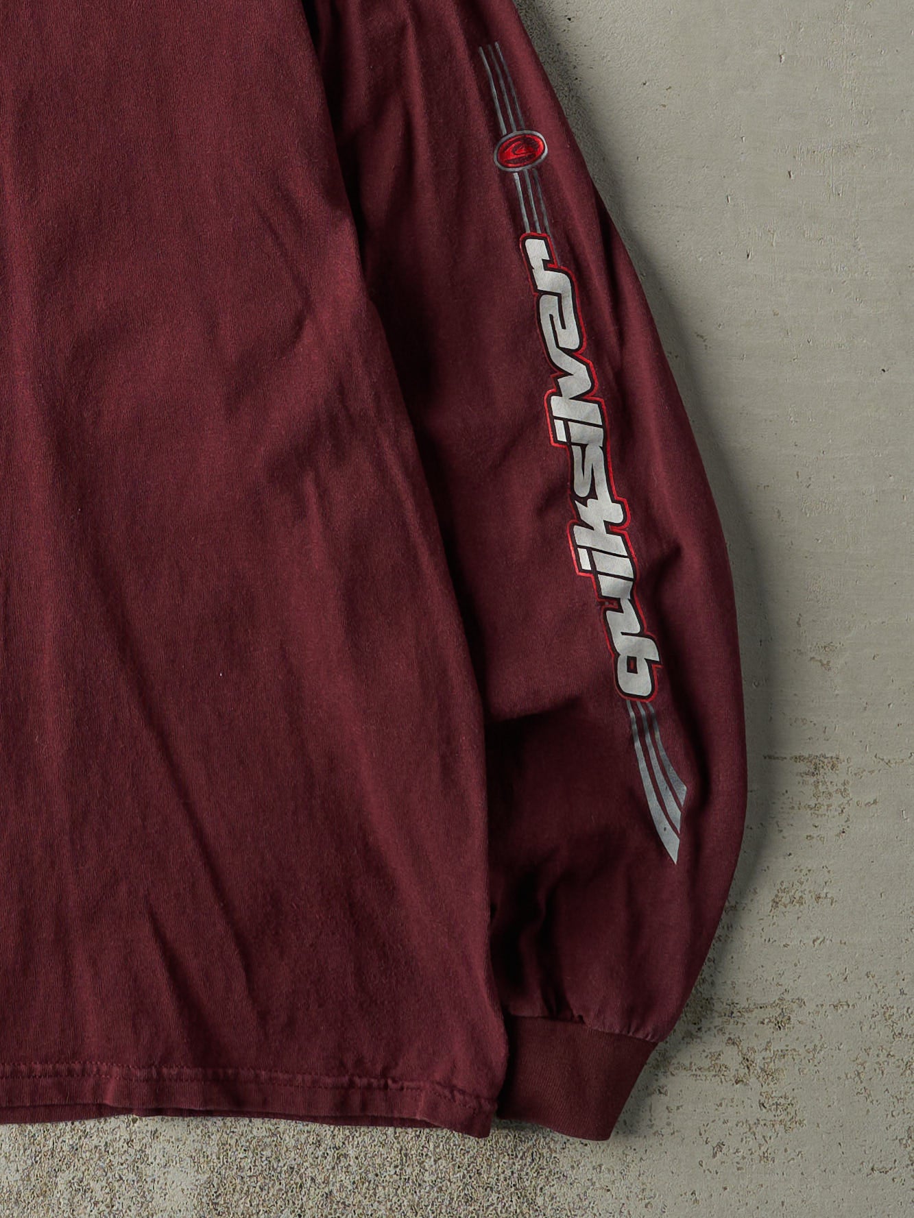 Vintage Y2K Burgundy Quiksilver Long Sleeve (L)