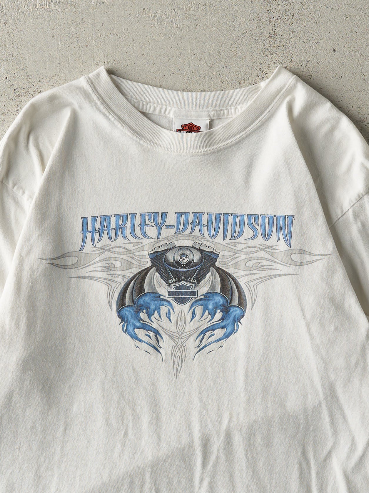 Vintage 04' White Grand Bend Ontario Harley Davidson Long Sleeve (S)