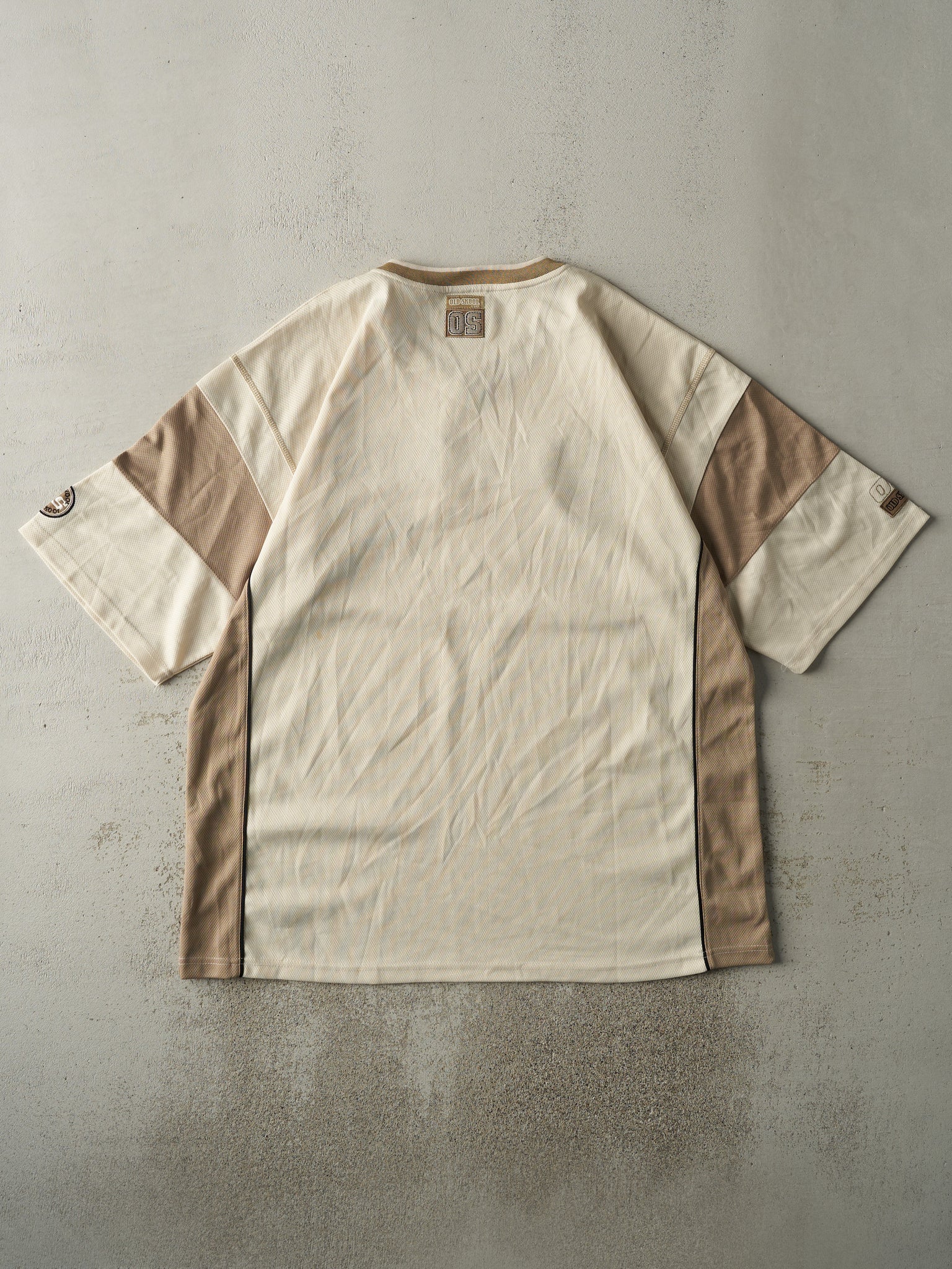 Vintage Y2K Beige Old Skool Jersey (XXL)