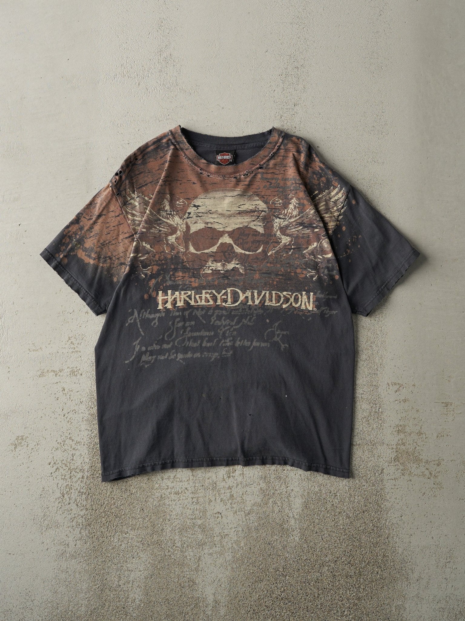 Vintage 07' Faded Black Las Vegas Nevada Harley Davidson Tee (M)