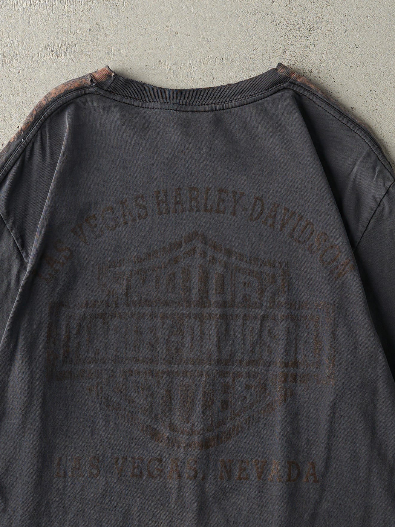 Vintage 07' Faded Black Las Vegas Nevada Harley Davidson Tee (M)