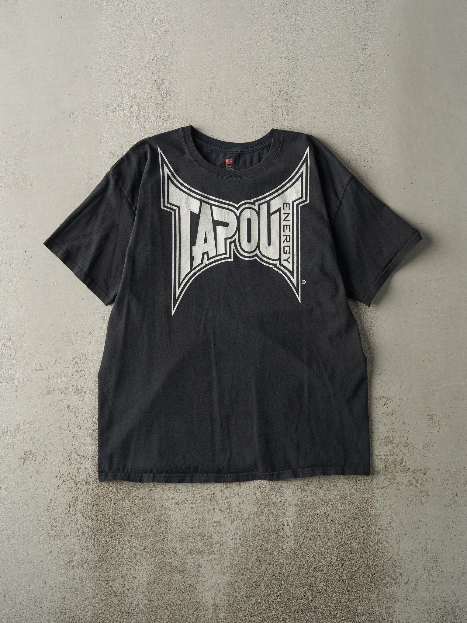 Vintage Y2K Black Tapout Energy Drink Tee (L)