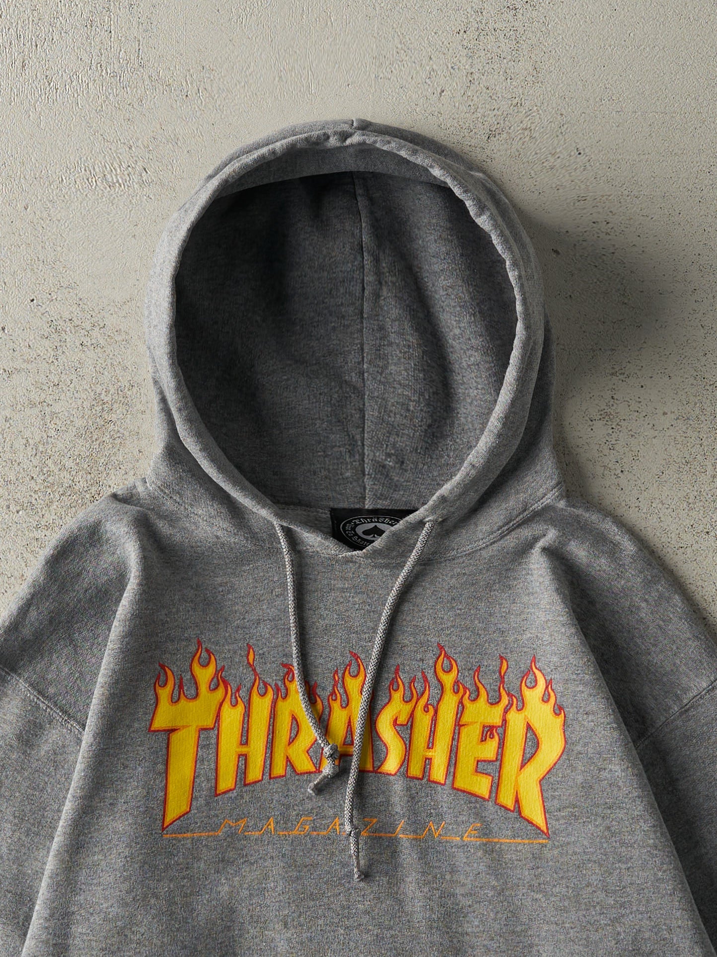 Vintage Y2K Grey Thrasher Magazine Hoodie (M)