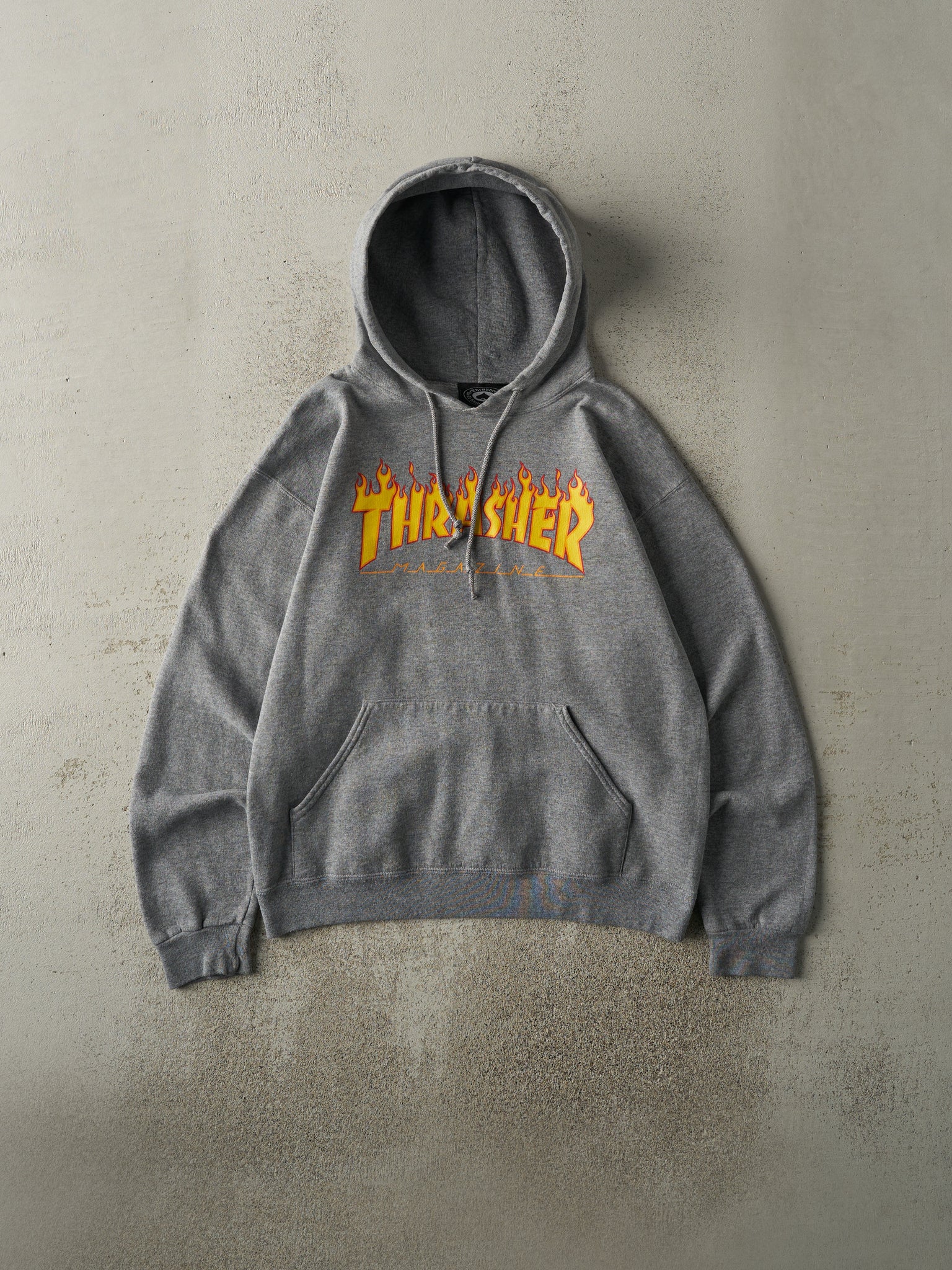 Vintage Y2K Grey Thrasher Magazine Hoodie (M)