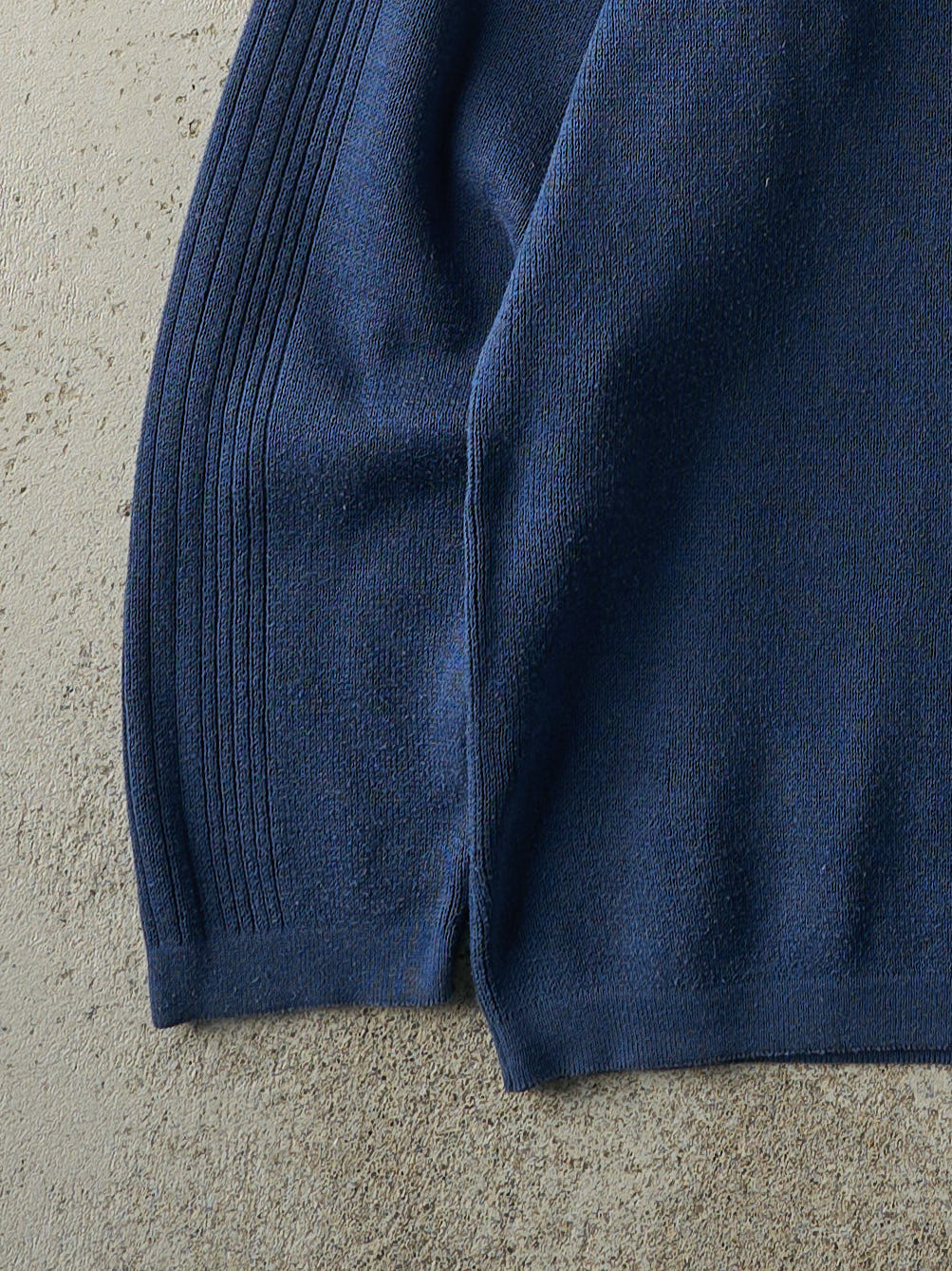 Vintage Y2K Blue Striped Thermal Long Sleeve (L)