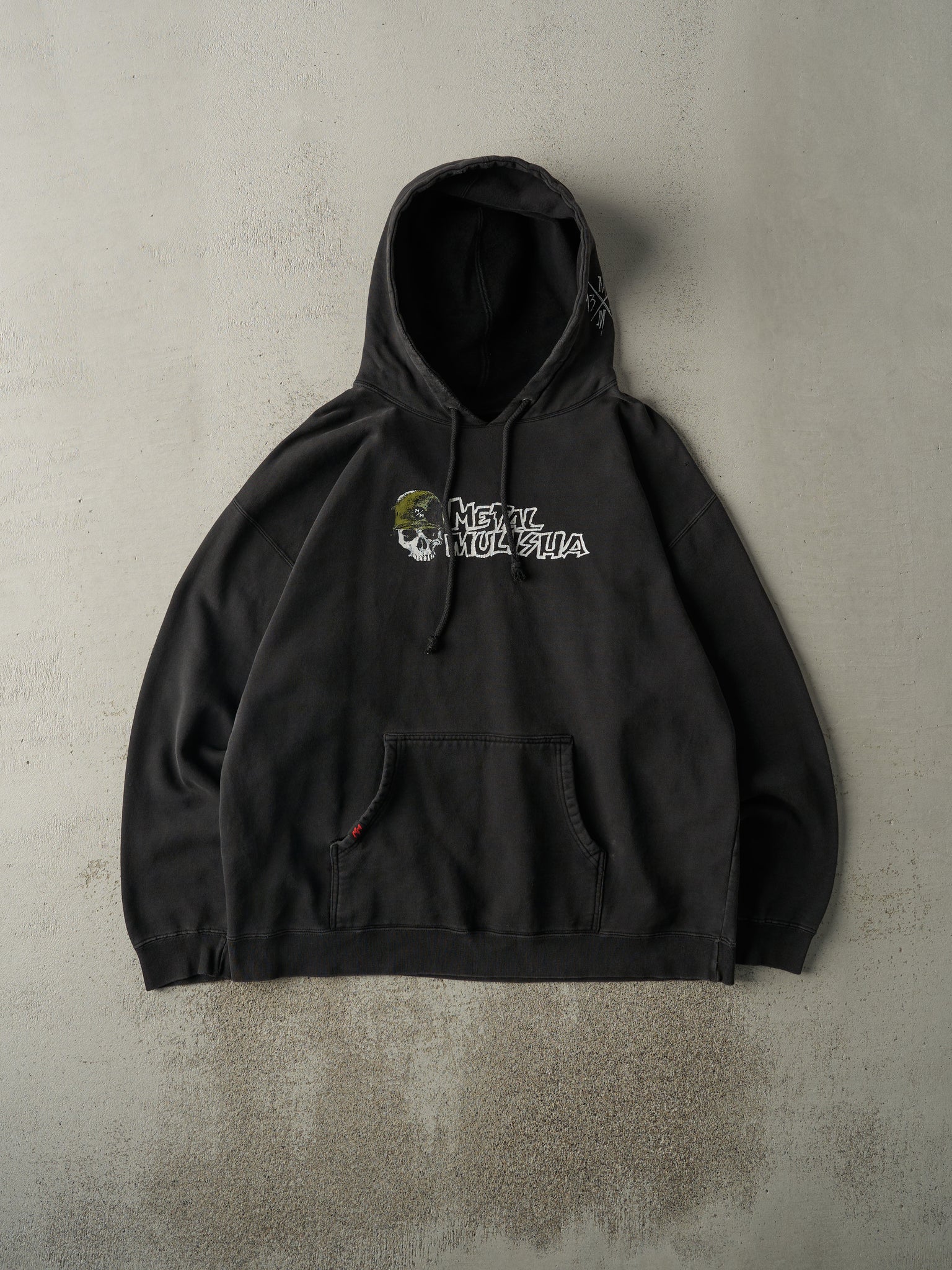 Vintage Y2K Black Metal Mulisha Hoodie (L/XL)