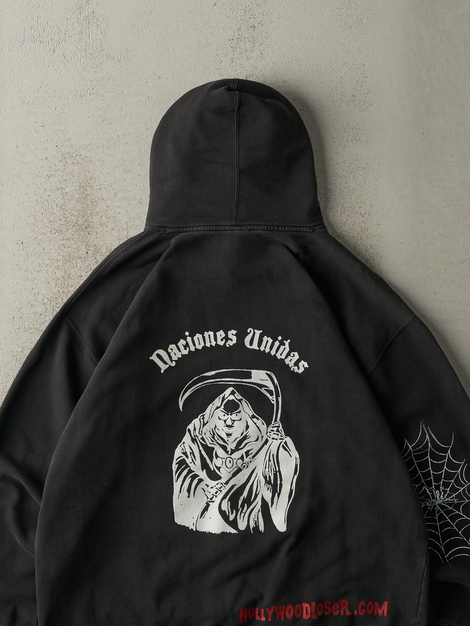 Vintage Y2K Black Metal Mulisha Hoodie (L/XL)