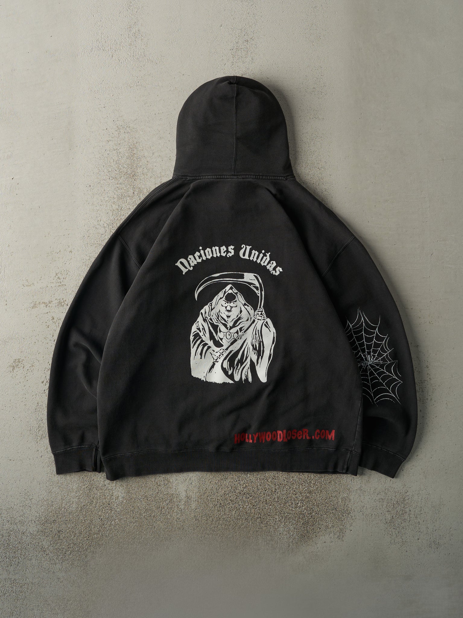 Vintage Y2K Black Metal Mulisha Hoodie (L/XL)