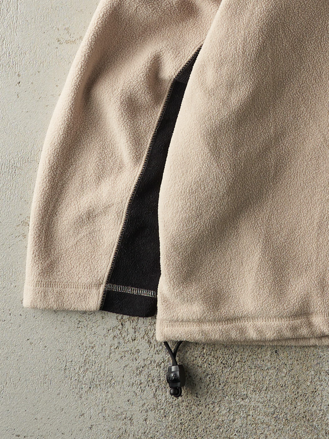 Vintage Y2K Beige & Black Old Navy Fleece Quarter Zip (L)