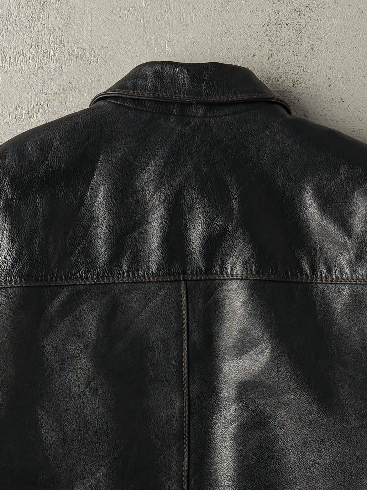 Vintage Y2K Black Columbia Sportswear Leather Jacket (M