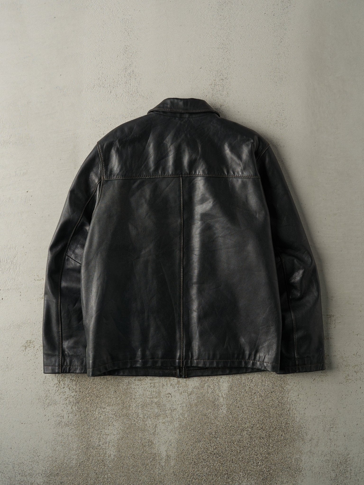 Vintage Y2K Black Columbia Sportswear Leather Jacket (M