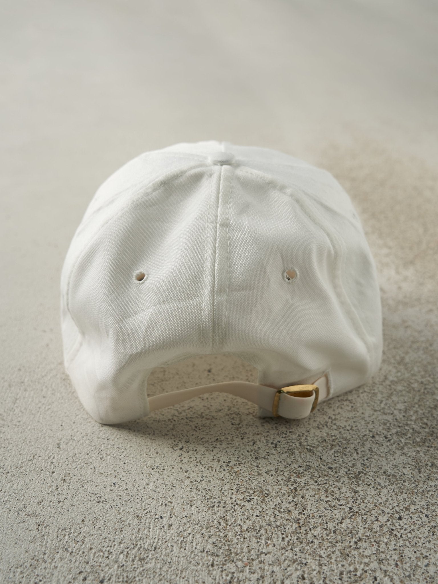 Vintage 90s White Toyota Plastic Strapback Hat