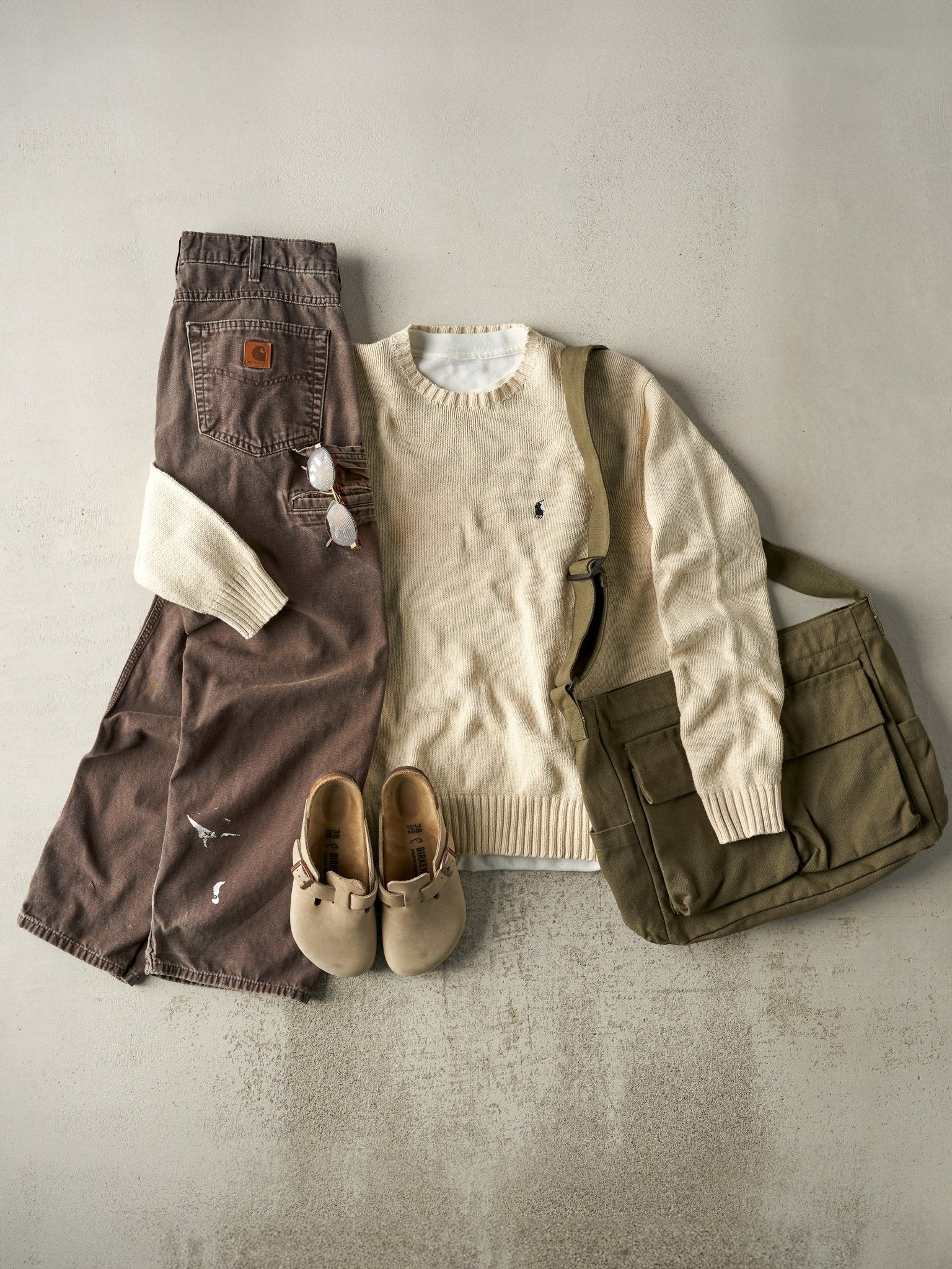 Vintage Y2K Brown Carhartt Lightweight Carpenter Pants (32x28.5)