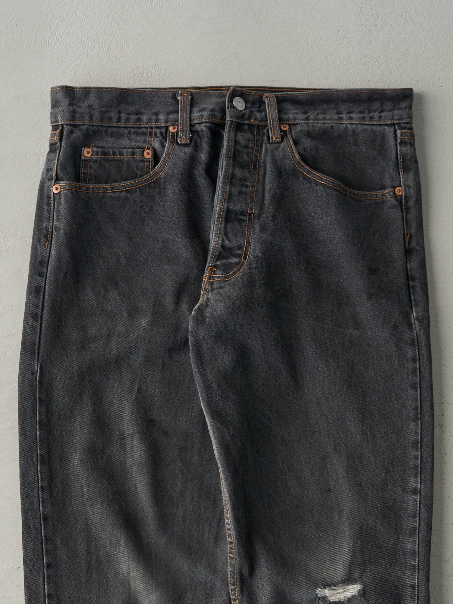 Vintage 90s Faded Black Levi's 501XX Denim Pants (33.5x28)