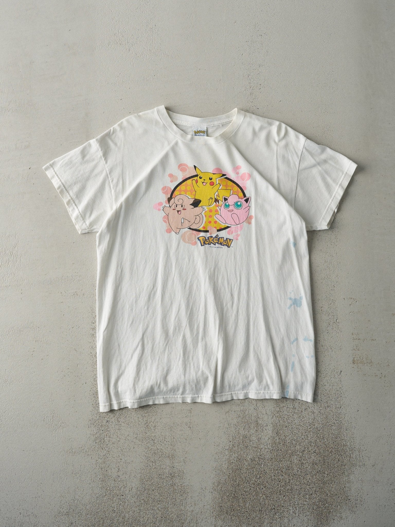 Vintage 99' White Pokemon Tee (S/M)