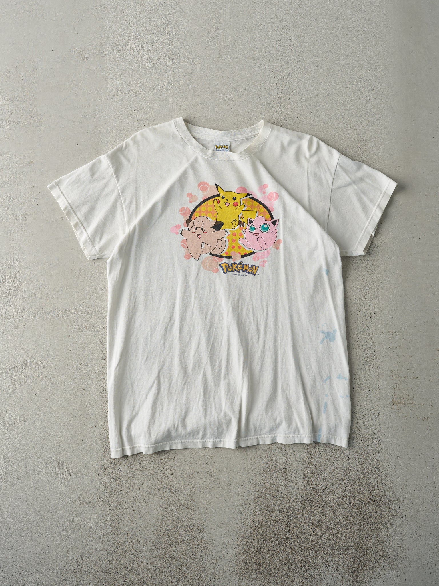 Vintage 99' White Pokemon Tee (S/M)