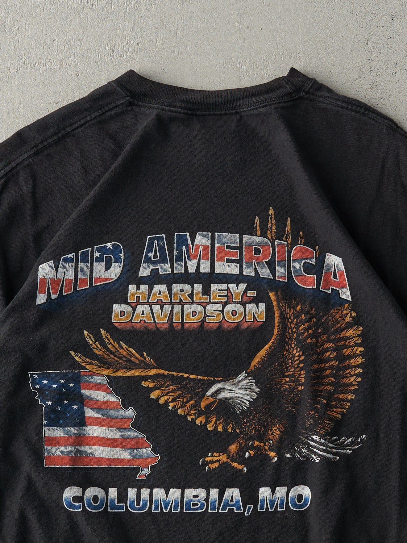 Vintage 06' Black Columbia MO Harley Davidson Tee (M/L)