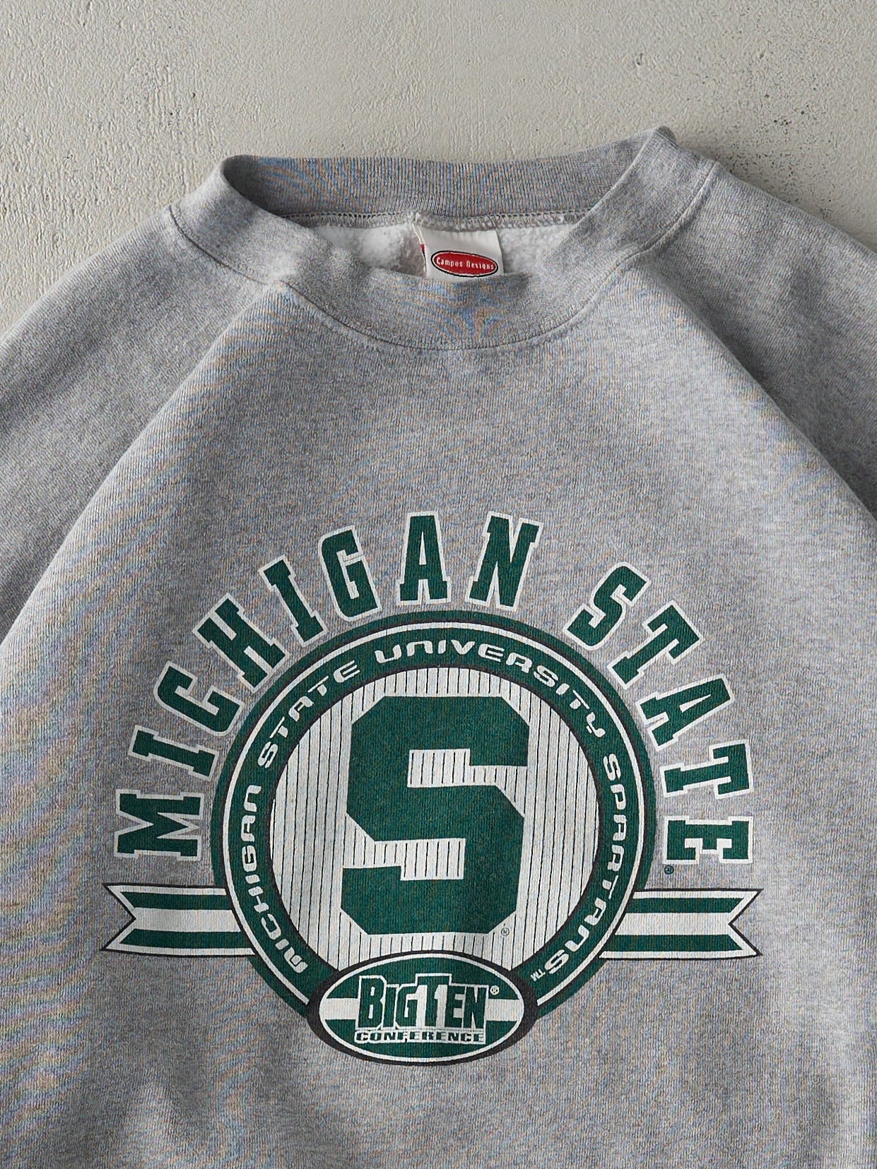 Vintage 90s Grey Michigan State Spartans Crewneck (L)