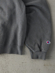 Vintage Y2K Washed Grey Champion Logo Boxy Crewneck (L)