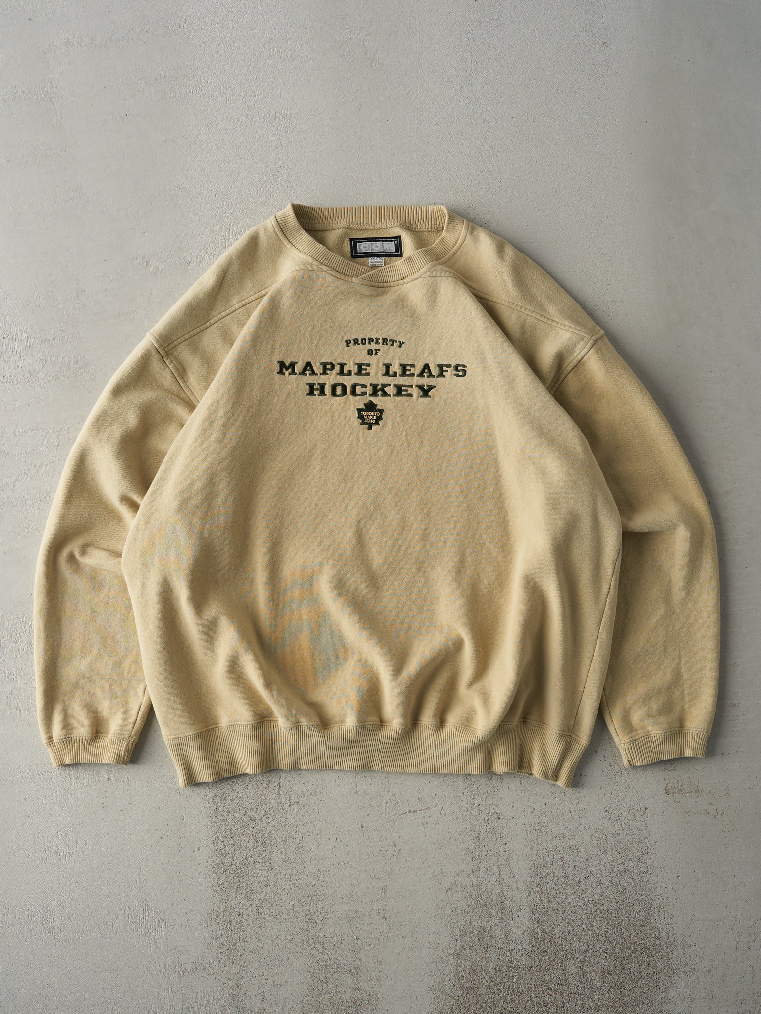 Vintage 90s Beige Toronto Maple Leafs Crewneck (XL/XXL)