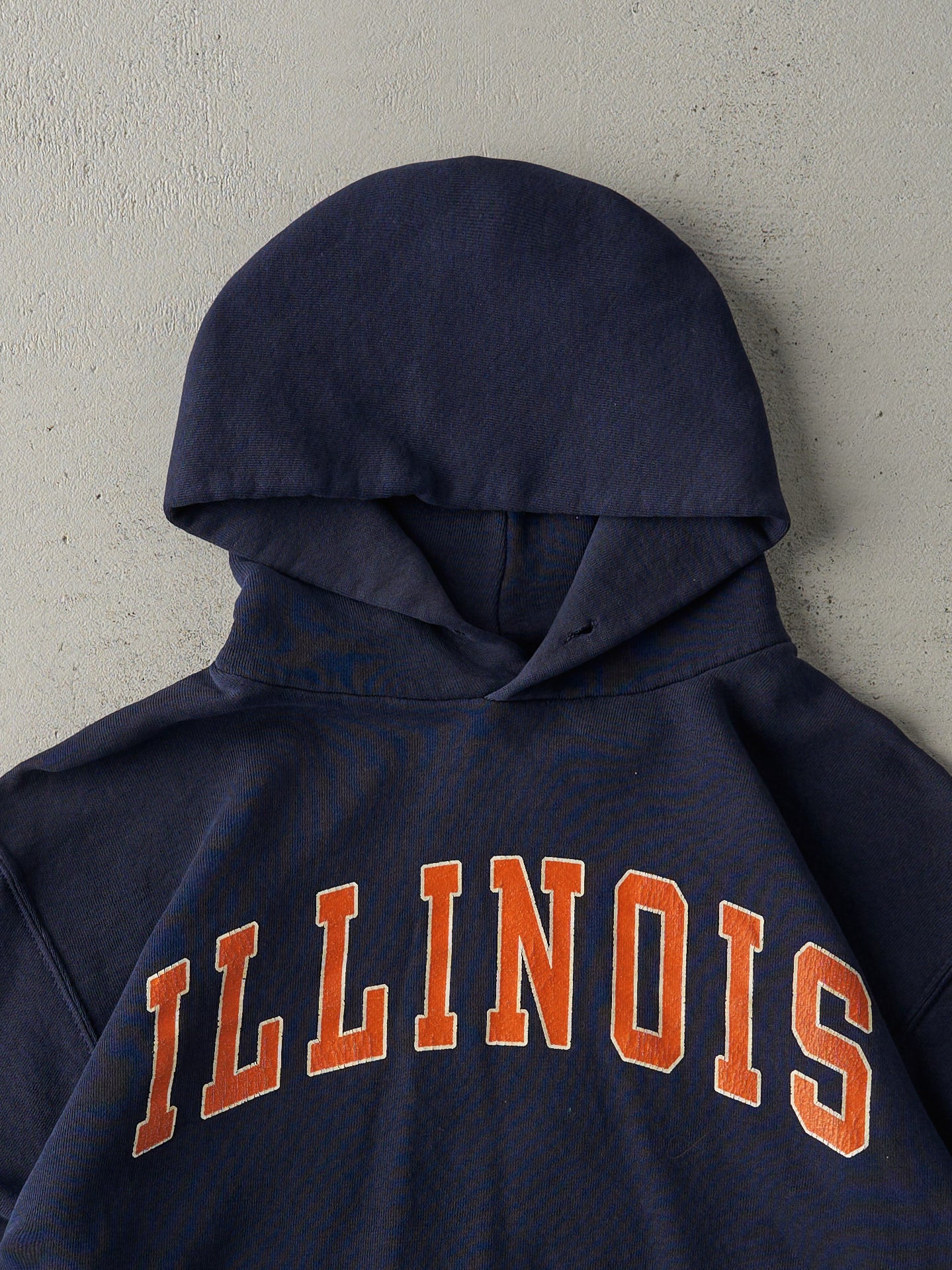 Vintage 90s Navy Illinois University Russell Athletic Boxy Hoodie (S)