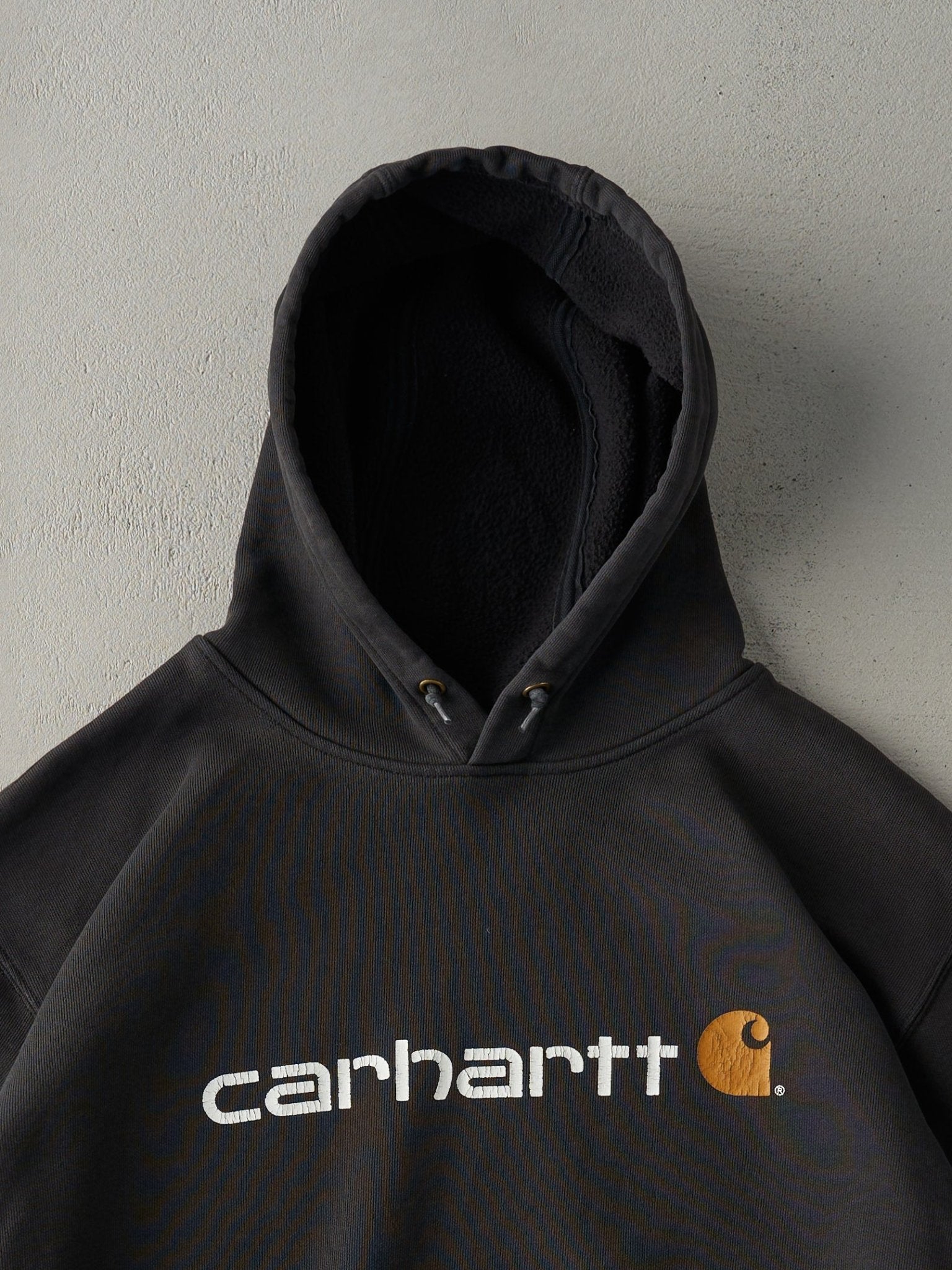 Vintage Y2K Faded Black Original Fit Carhartt Boxy Hoodie (XL/XXL)