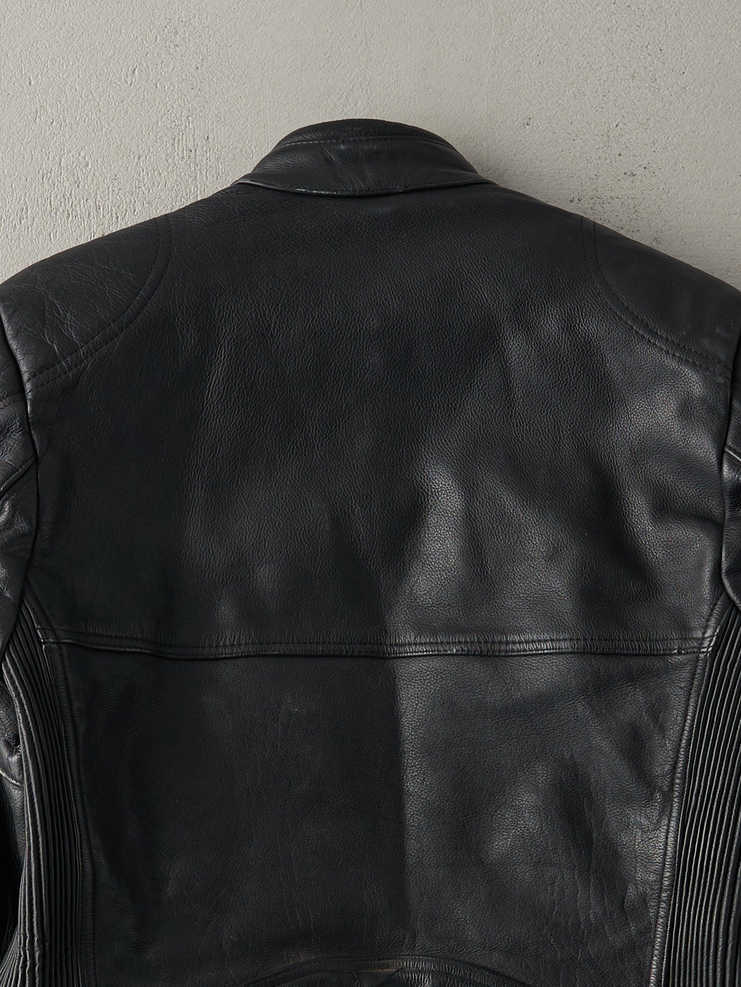 Vintage 90s Black Belstaff Leather Biker Jacket (XS)