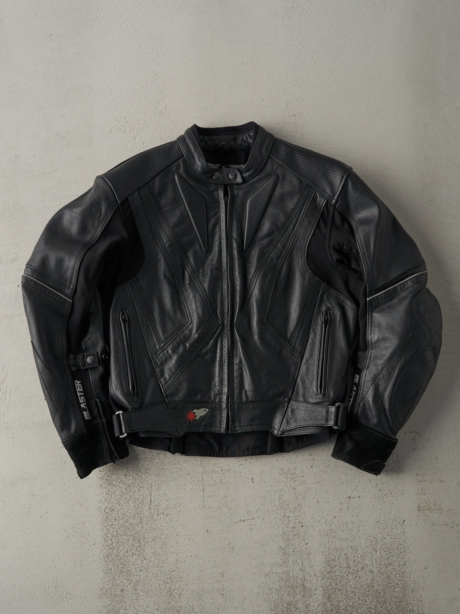 Vintage 90s Black Joe Rocket Leather Biker Jacket (M)