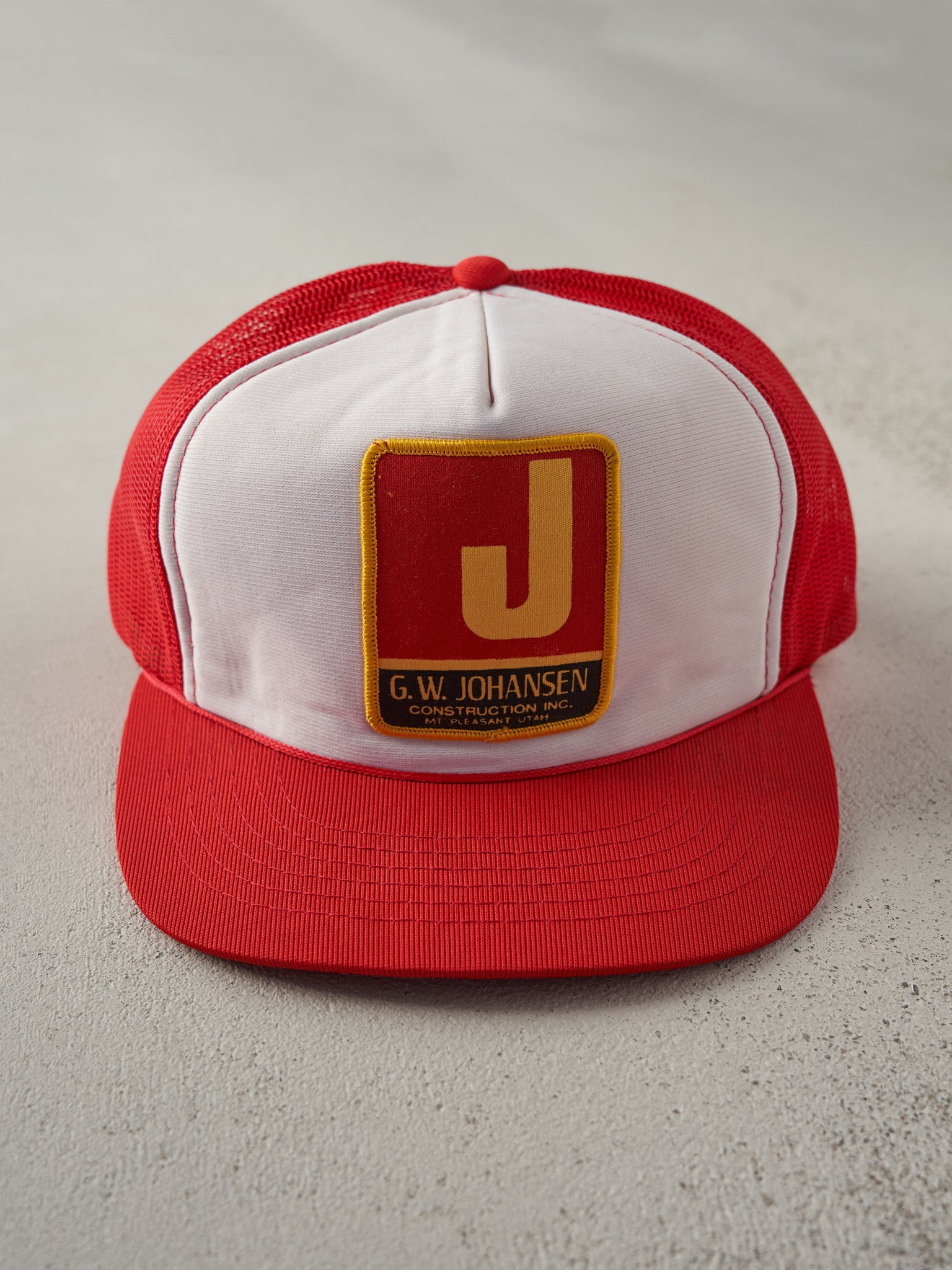 Vintage 80s Red G.W. Johansen Foam Trucker Hat