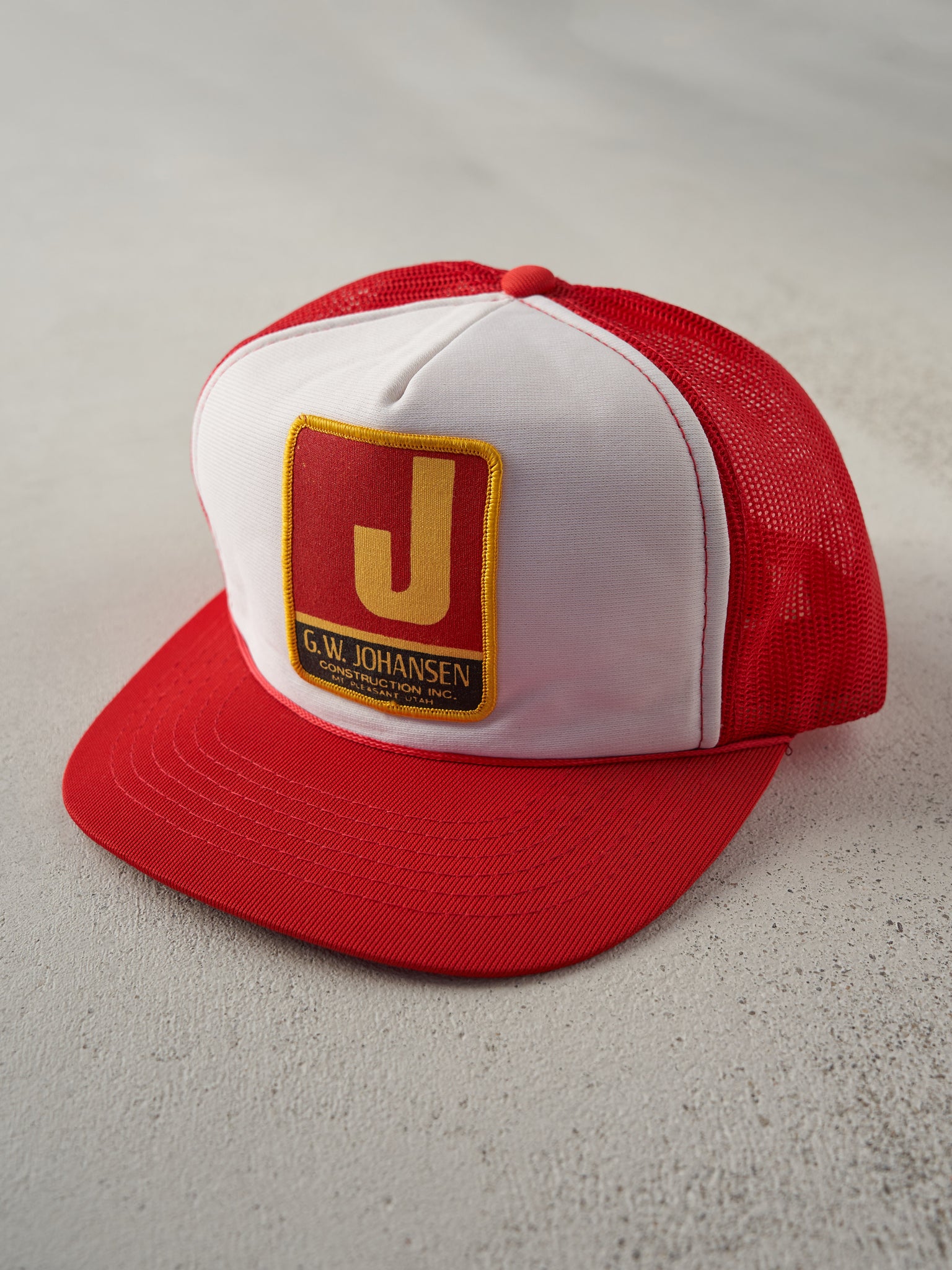 Vintage 80s Red G.W. Johansen Foam Trucker Hat