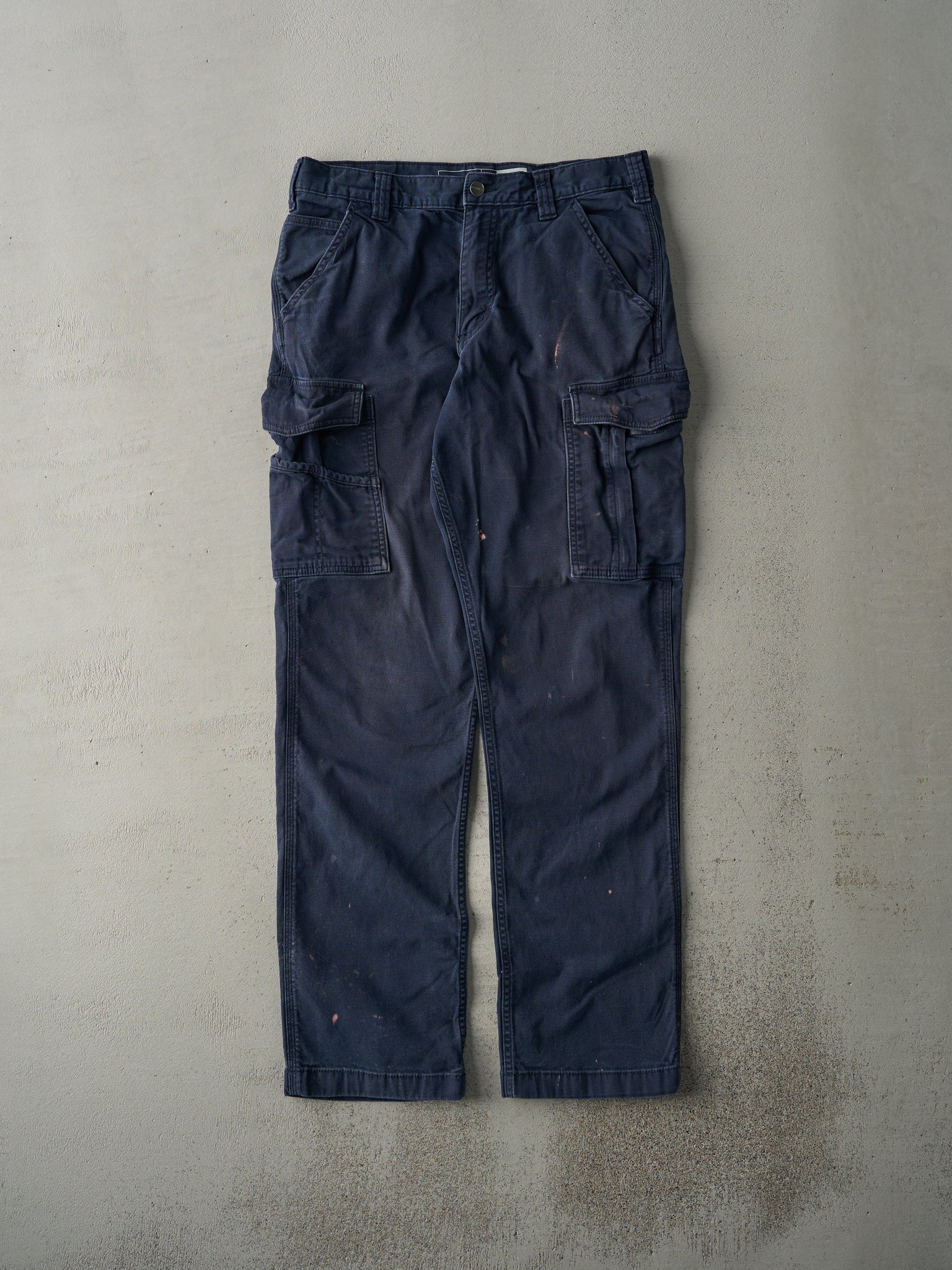 Vintage Y2K Navy Relaxed Fit Carhartt Cargo Work Pants (32x31.5)