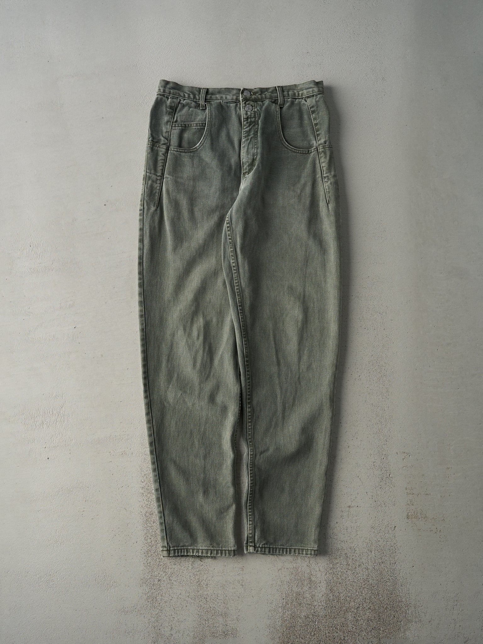 Vintage 90s Olive Green Guess Denim Pants (31x32.5)