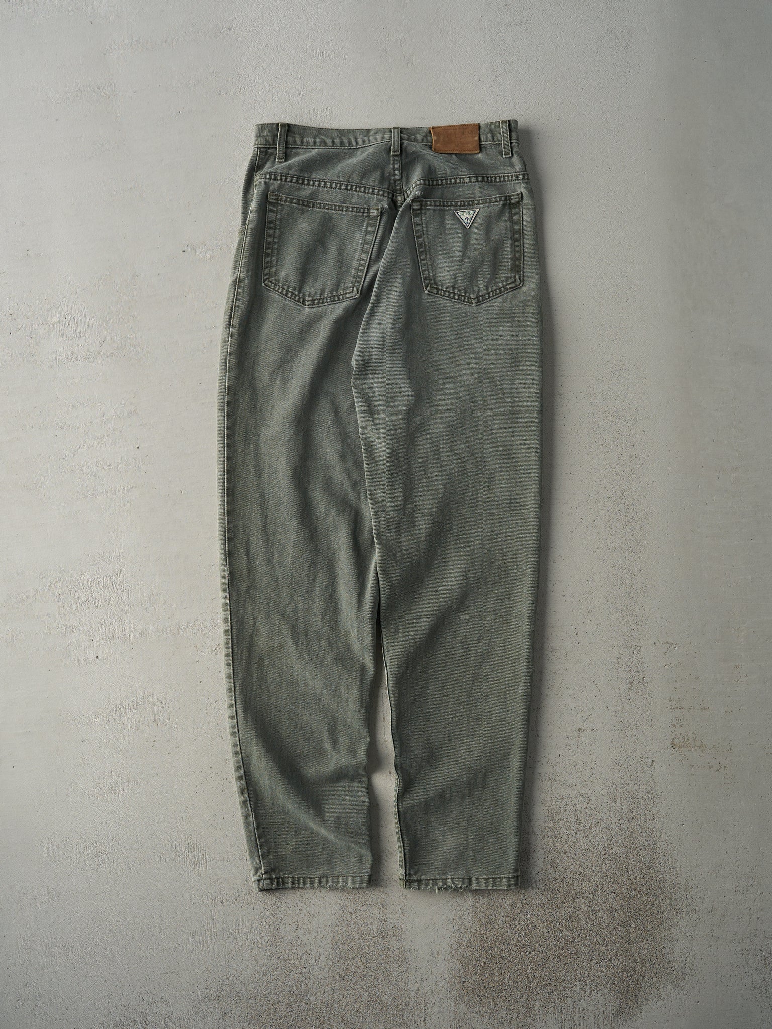 Vintage 90s Olive Green Guess Denim Pants (31x32.5)