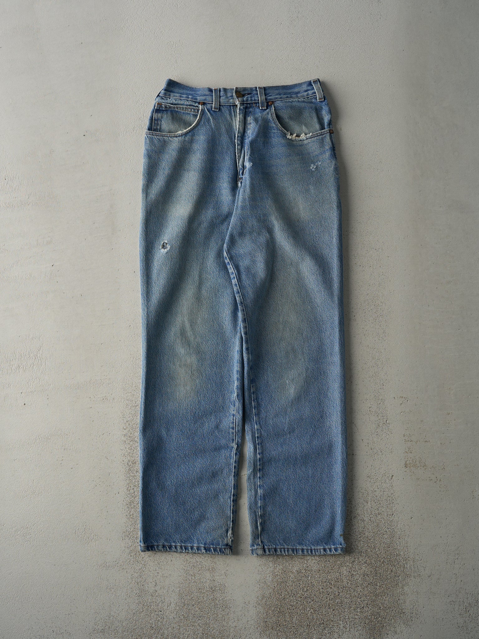 Vintage 80s Light Wash Distressed Jeans (29x30)