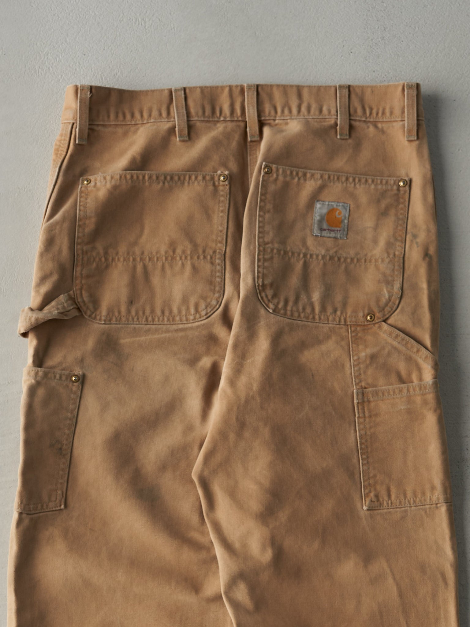 Vintage 90s Beige Carhartt Double Knee Carpenter Pants (32x33)