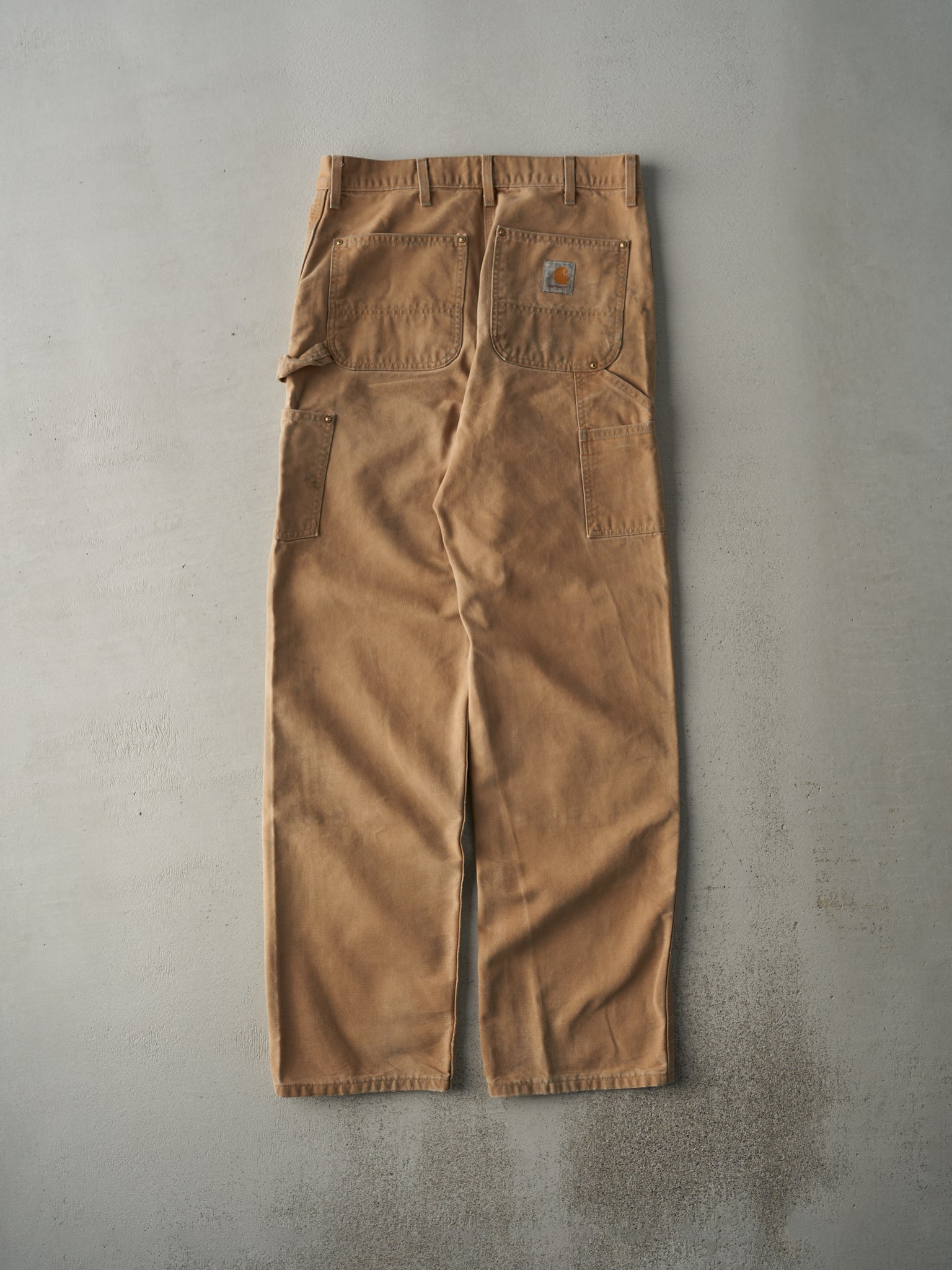 Vintage 90s Beige Carhartt Double Knee Carpenter Pants (32x33)