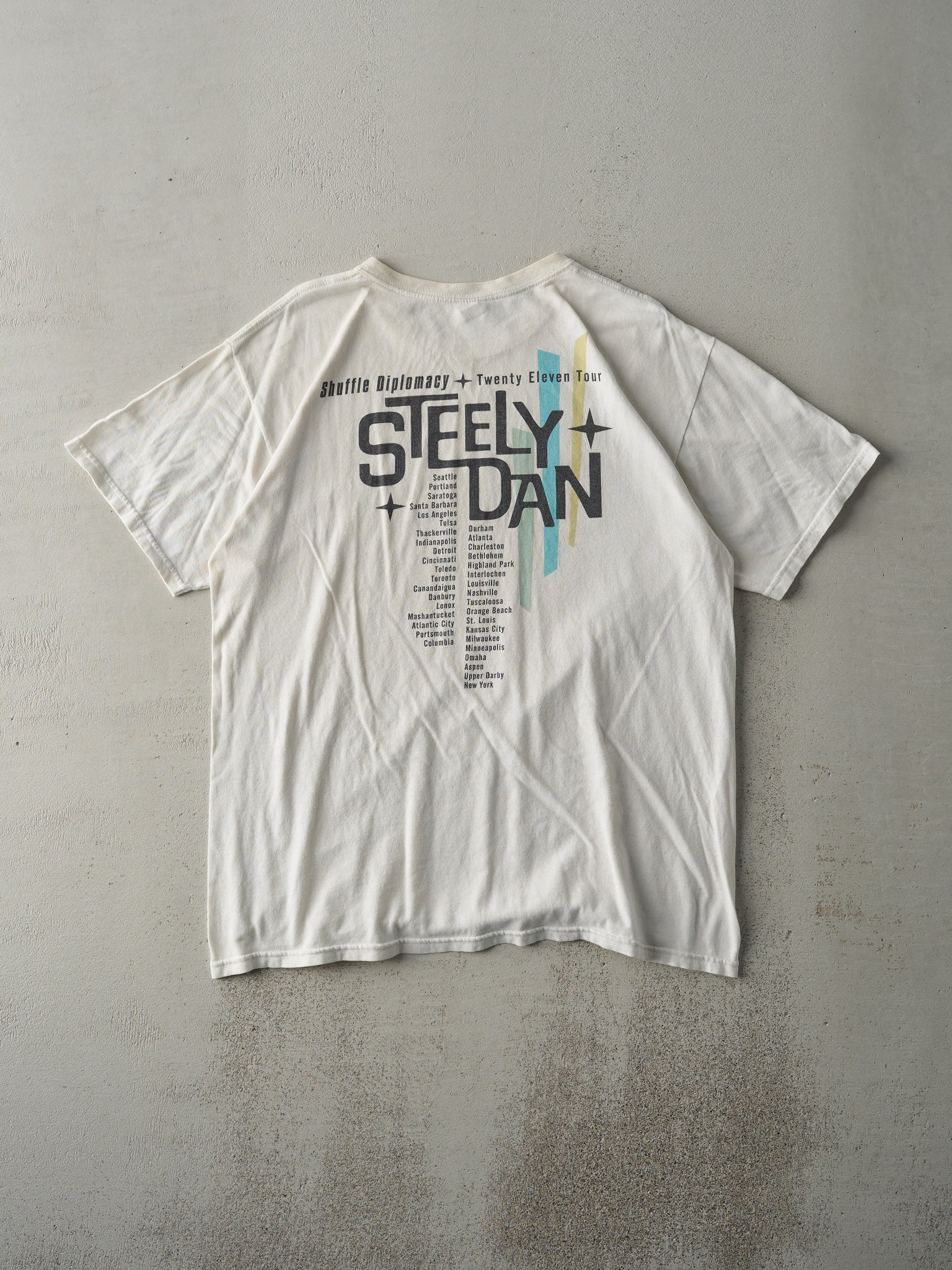 Vintage 11' White Steely Dan Band Tour Tee (M)