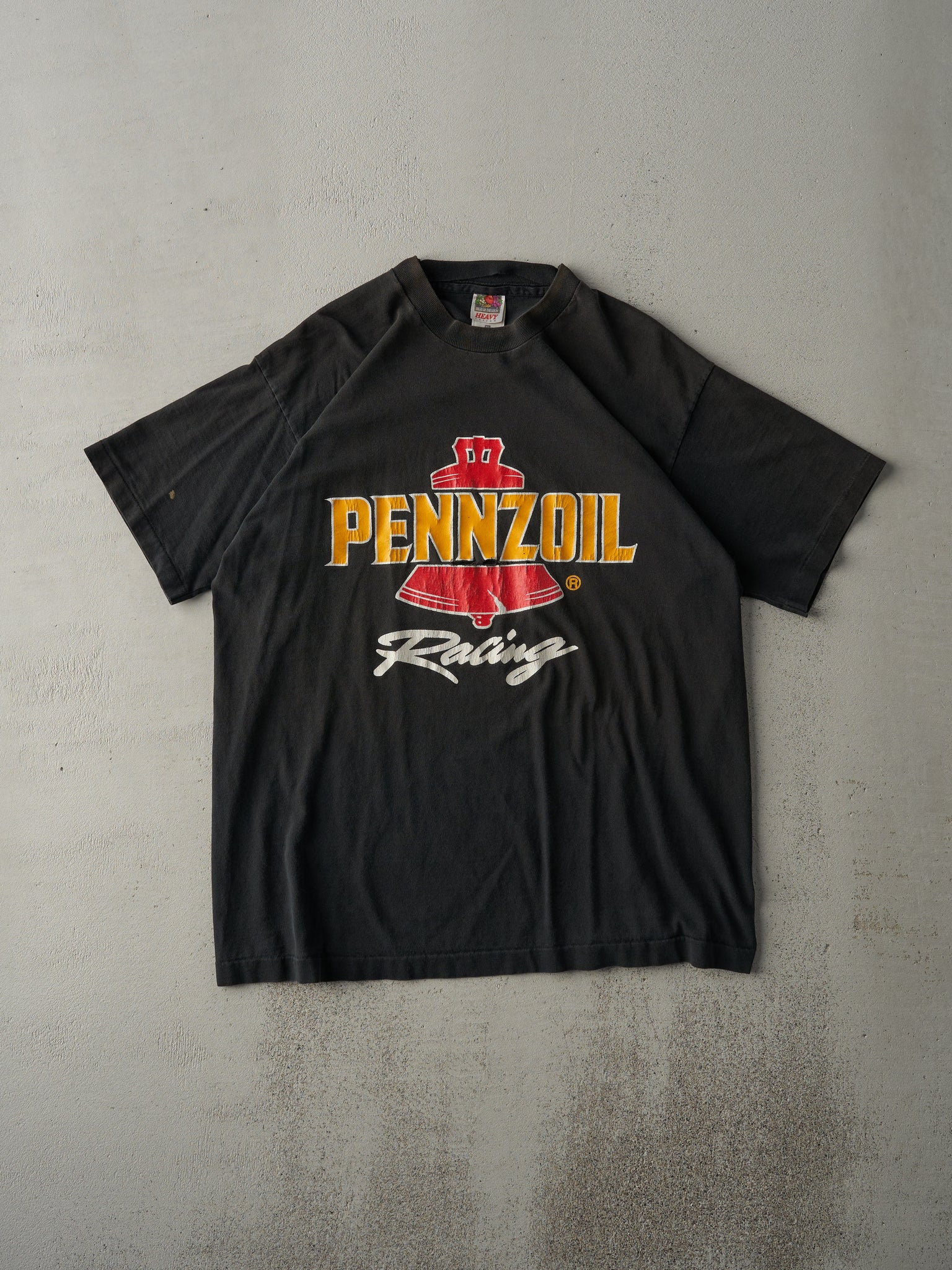 Vintage 90s Black Pennzoil Racing Single Stitch Tee (M)