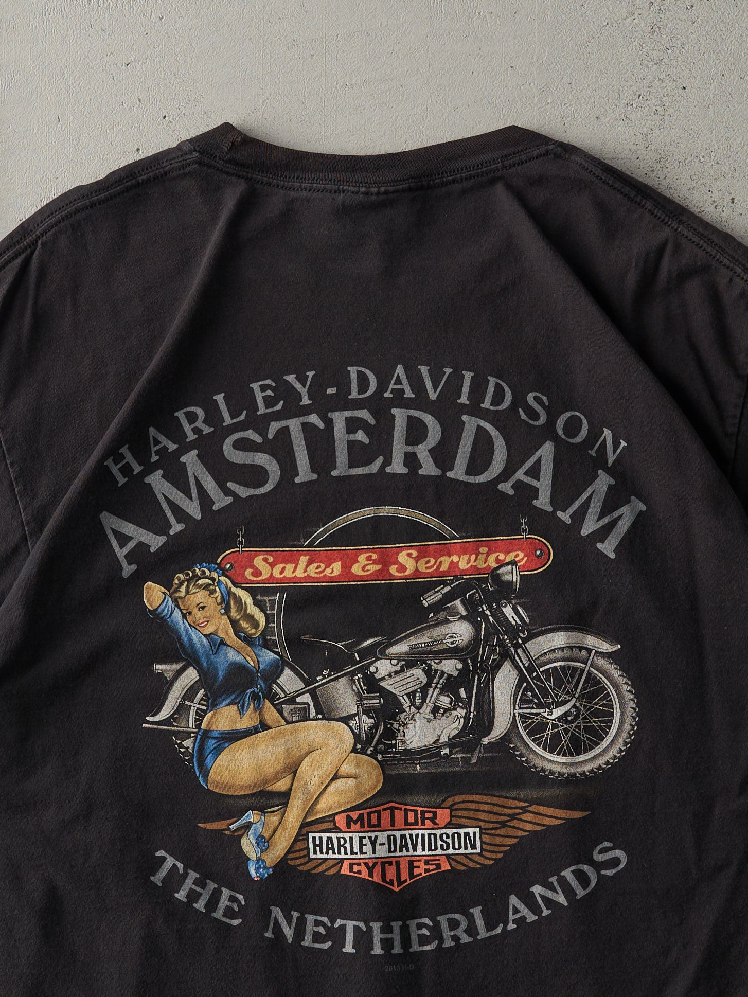 15' Black Amsterdam Harley Davidson Tee (M)