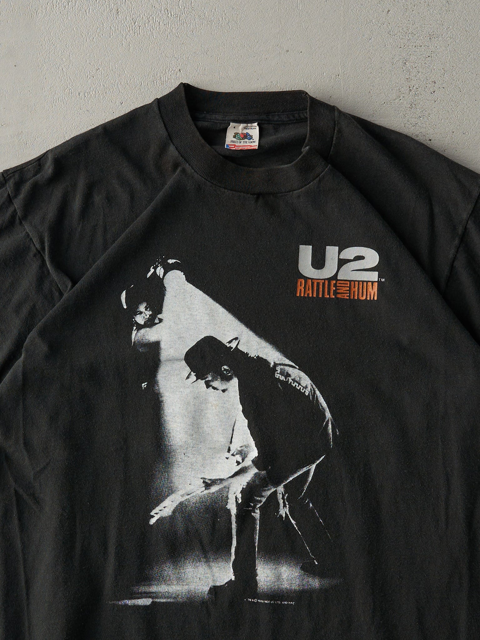 Vintage 88' Black U2 Rattle and Hum Single Stitch Tee (M)