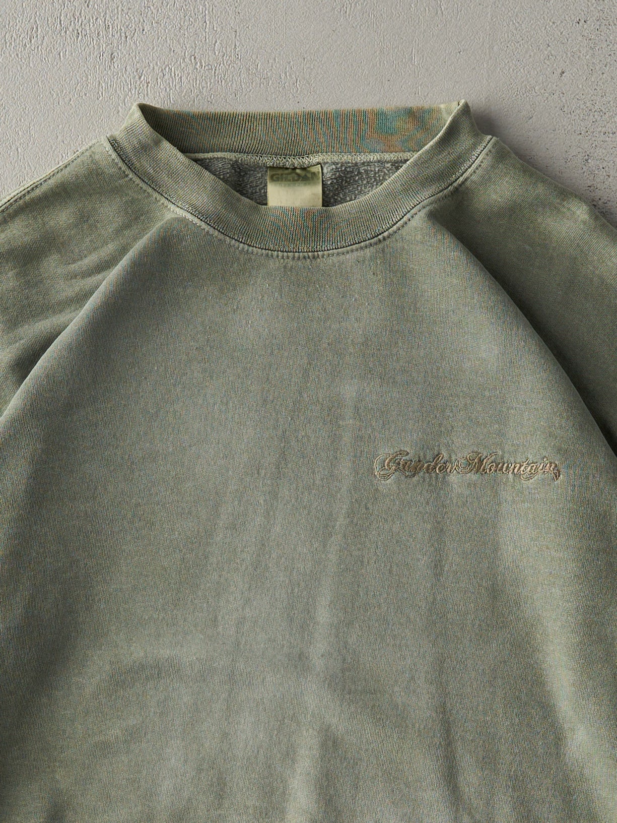 Vintage 90s Washed Green Gander Mountain Crewneck (M)