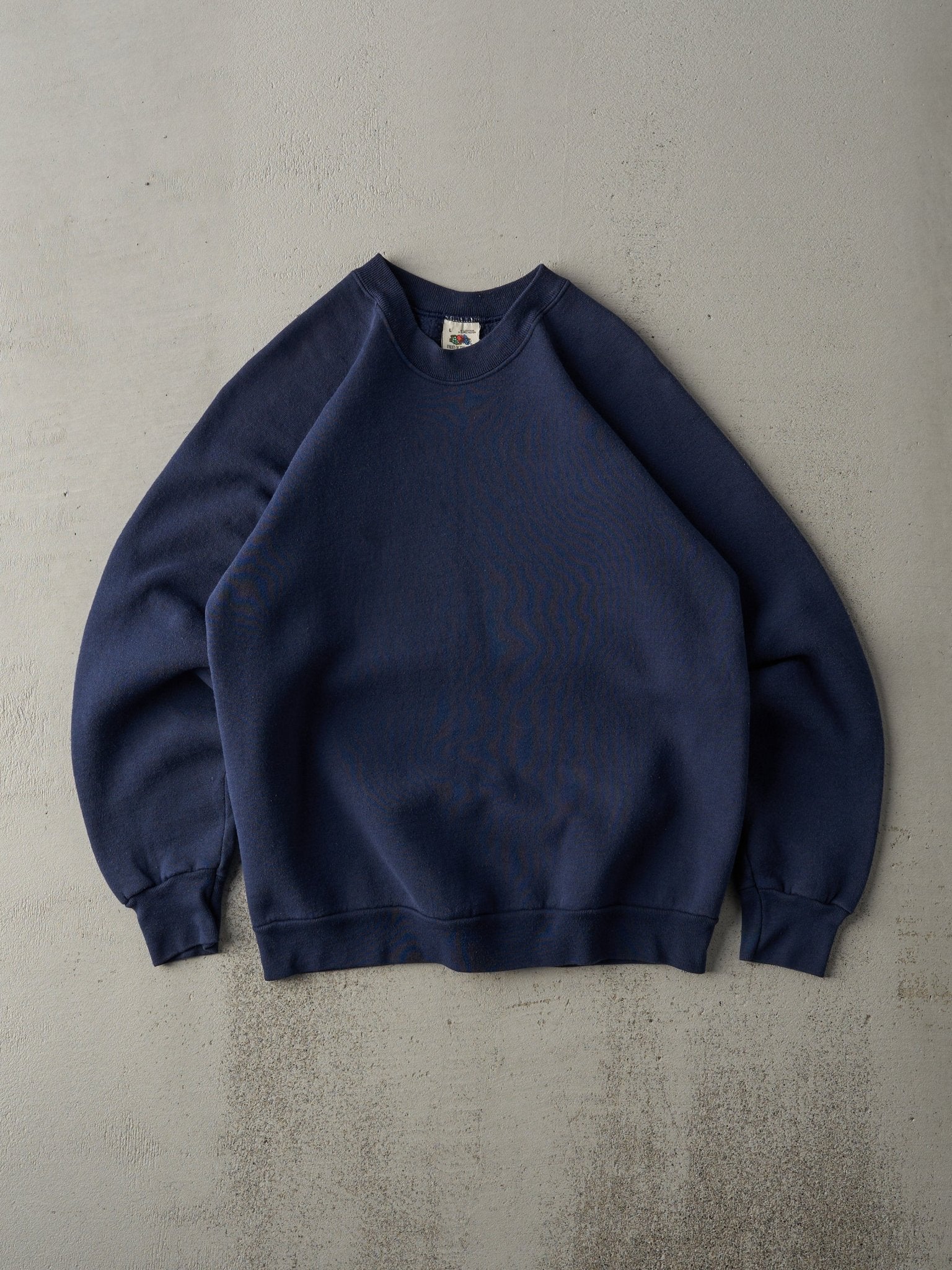 Vintage 80s Navy Blue Blank Crewneck (M)