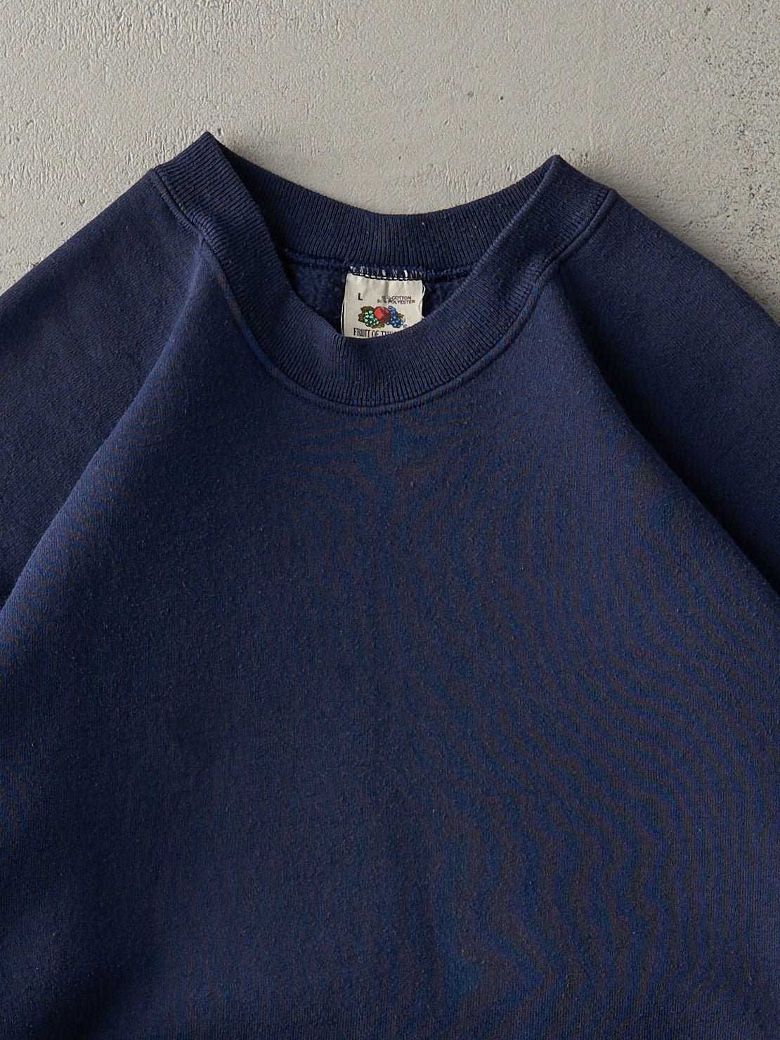 Vintage 80s Navy Blue Blank Crewneck (M)